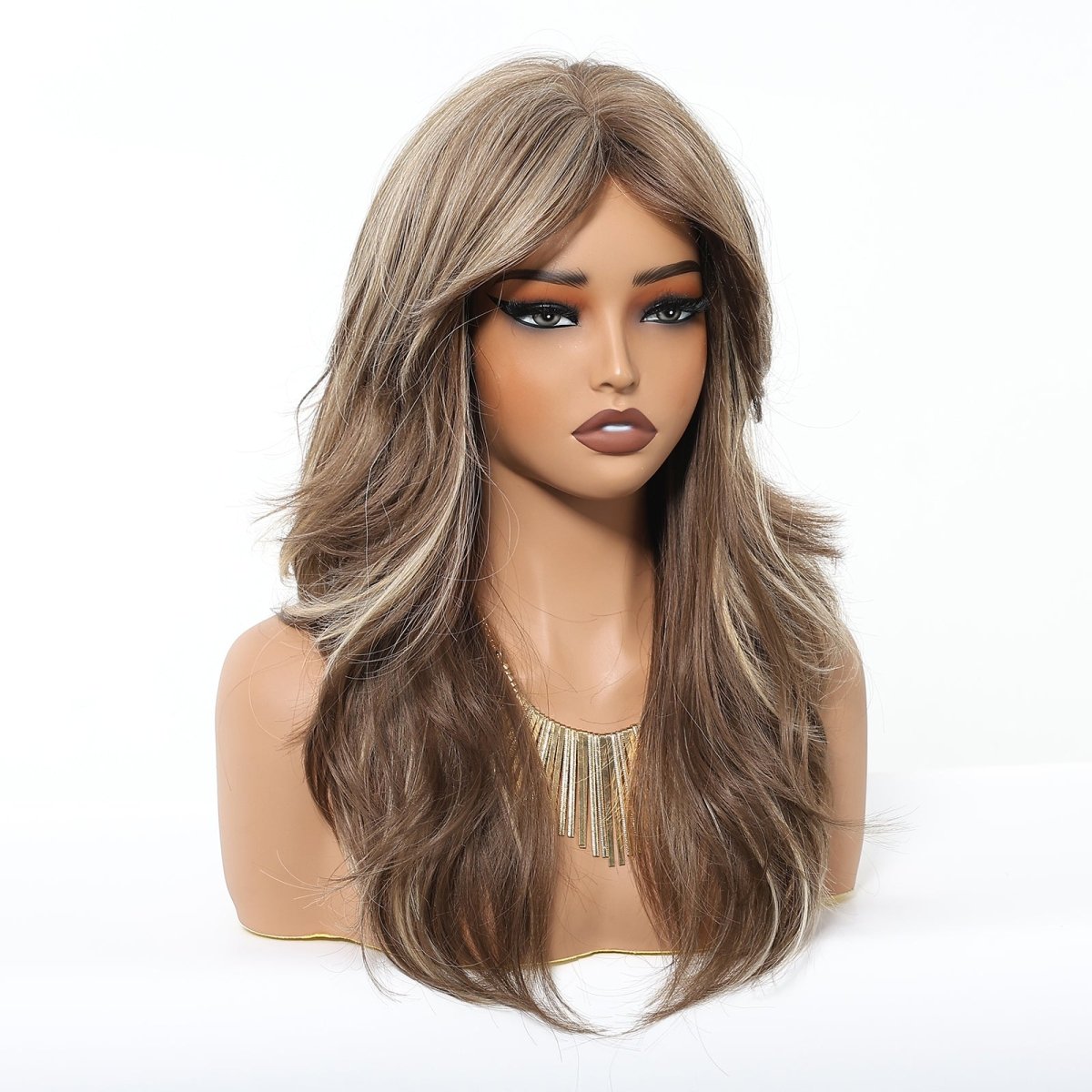 Light Brown with Ash Blonde Highlights Wig - MARKETPLACE - Milk & Honey Wigs