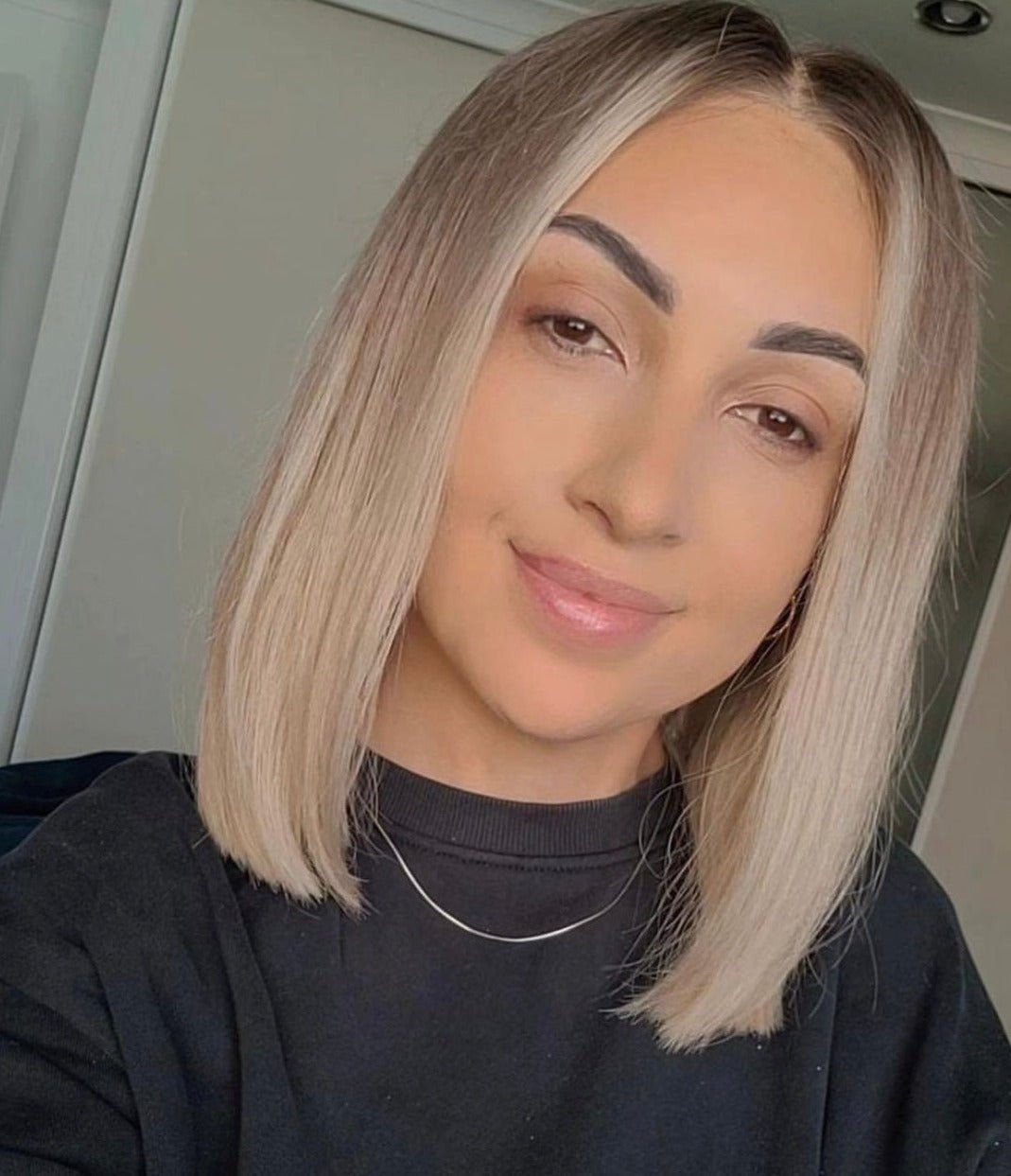 LILLIAN Blonde Human Hair Lace Front Wig 12" **READY TO SHIP** | Milk & Honey Wigs