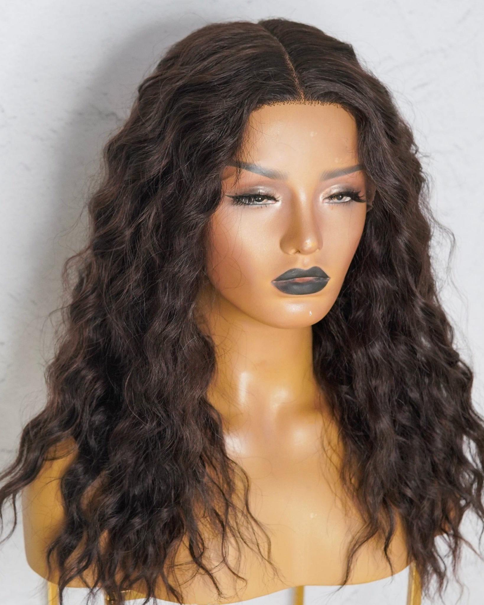 LILY 20" Dark Brown Lace Front Wig - Milk & Honey Wigs