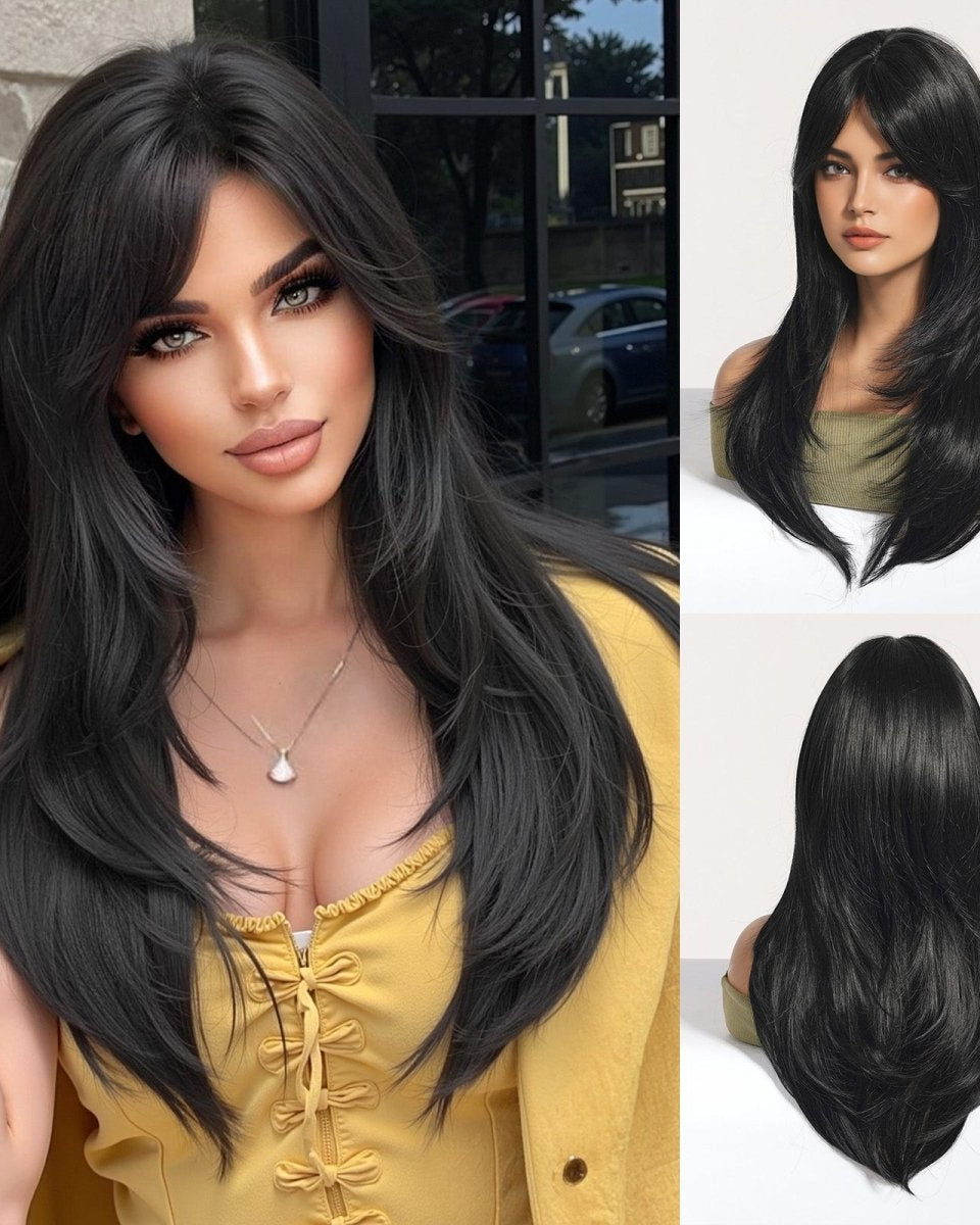 Long Layered Black Wig - MARKETPLACE - Milk & Honey Wigs