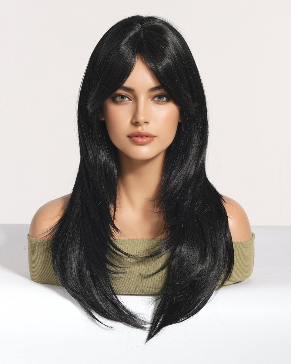 Long Layered Black Wig - MARKETPLACE - Milk & Honey Wigs