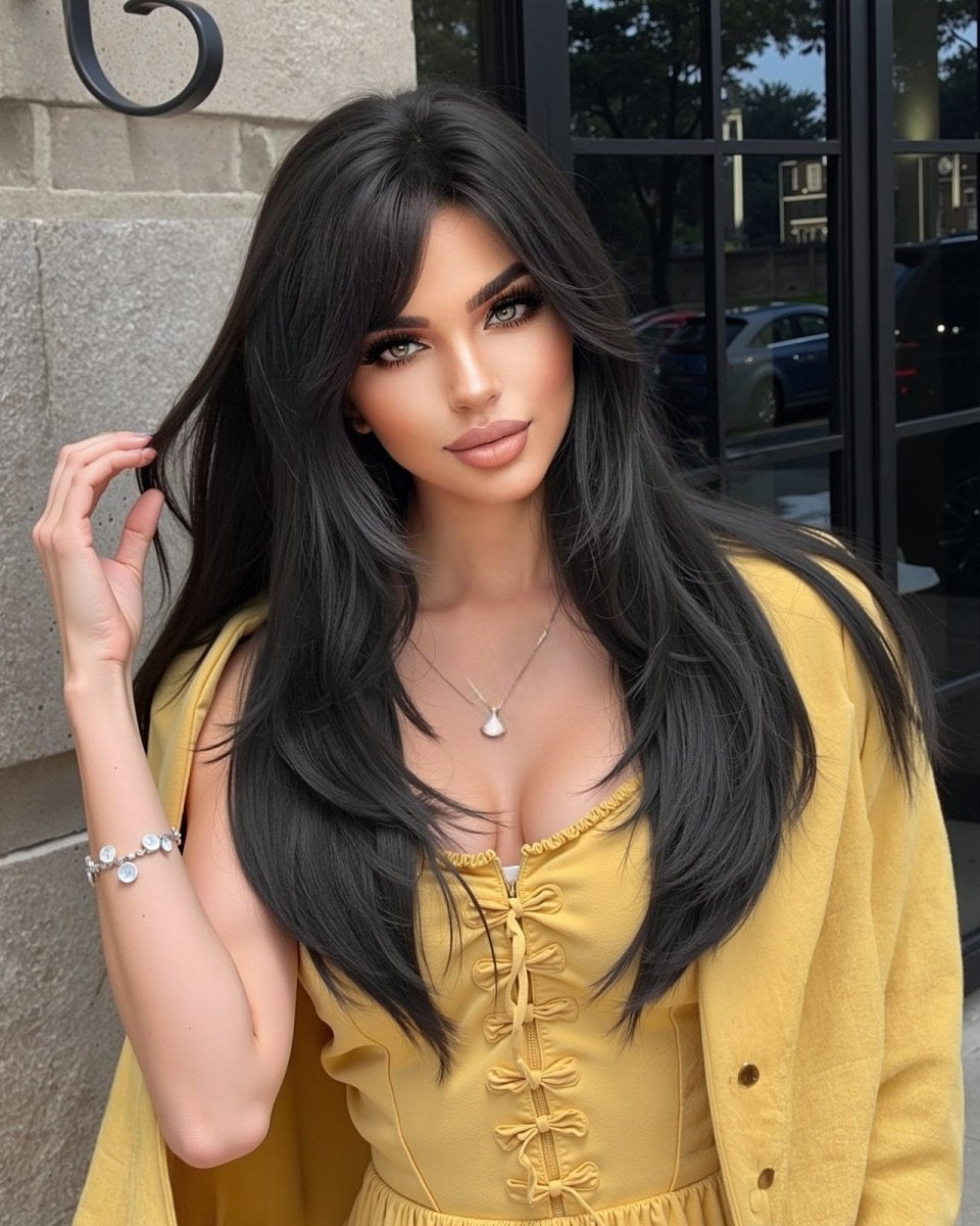 Long Layered Black Wig - MARKETPLACE - Milk & Honey Wigs