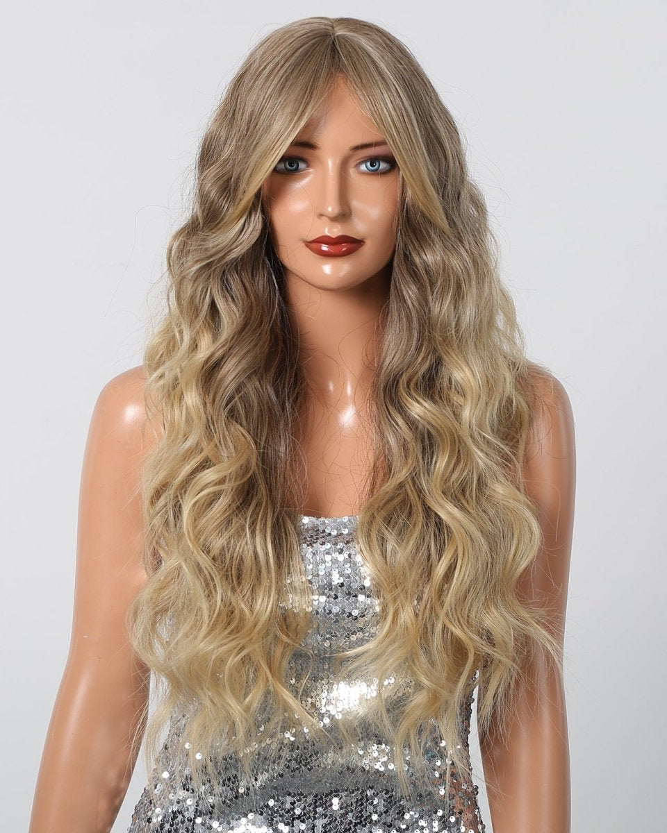 Long Natural Brown Synthetic Curly Wig - MARKETPLACE - Milk & Honey Wigs