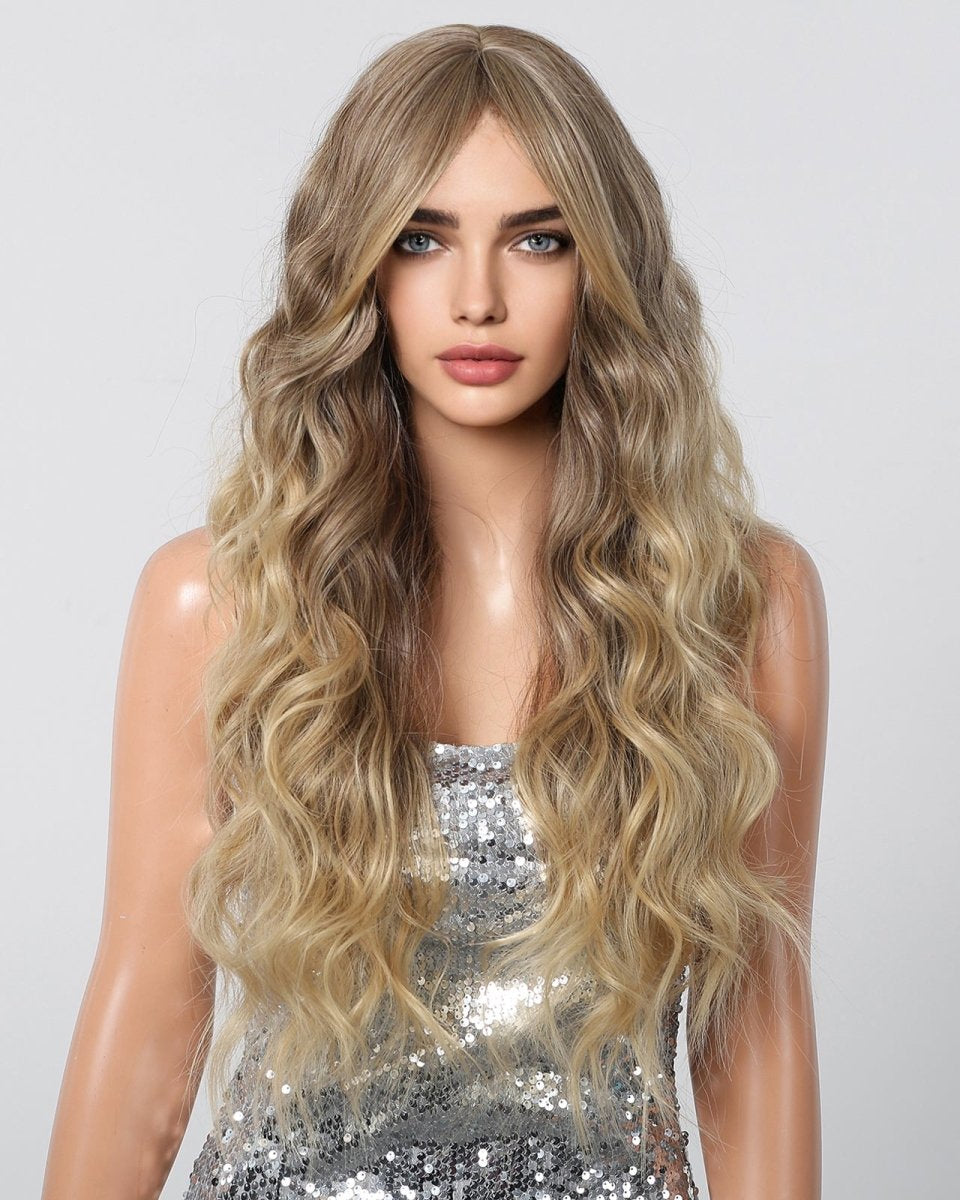 Long Natural Brown Synthetic Curly Wig - MARKETPLACE - Milk & Honey Wigs
