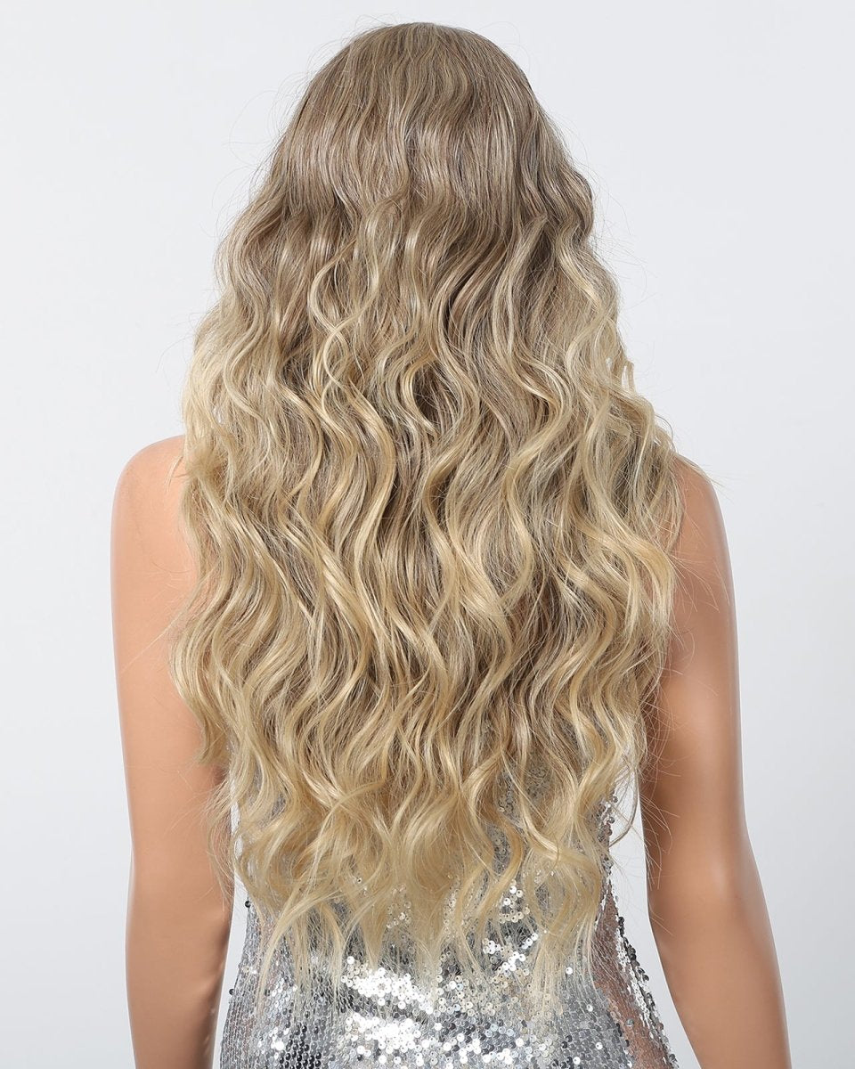 Long Natural Brown Synthetic Curly Wig - MARKETPLACE - Milk & Honey Wigs