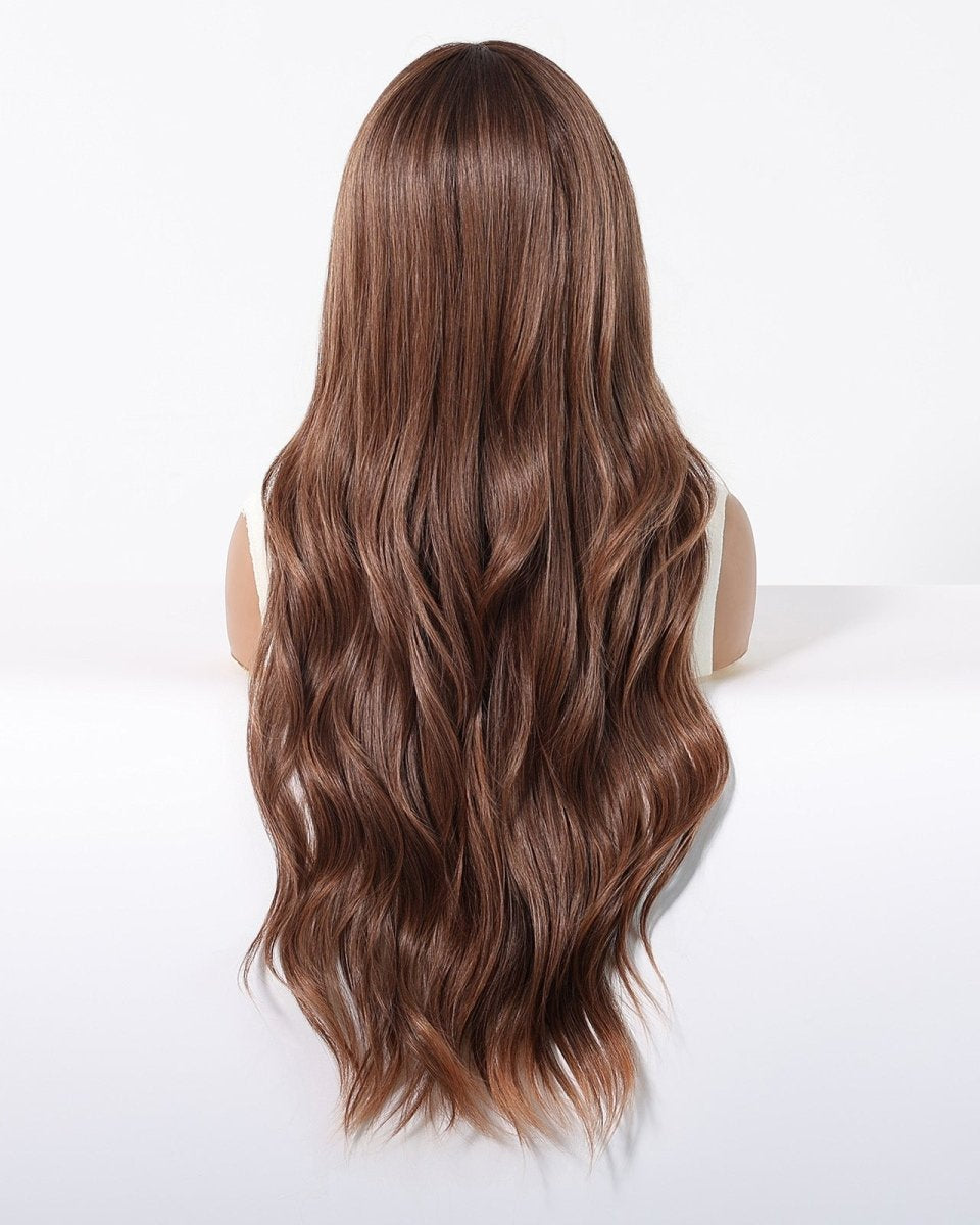 Long Wavy Chestnut Brown Wig - MARKETPLACE - Milk & Honey Wigs
