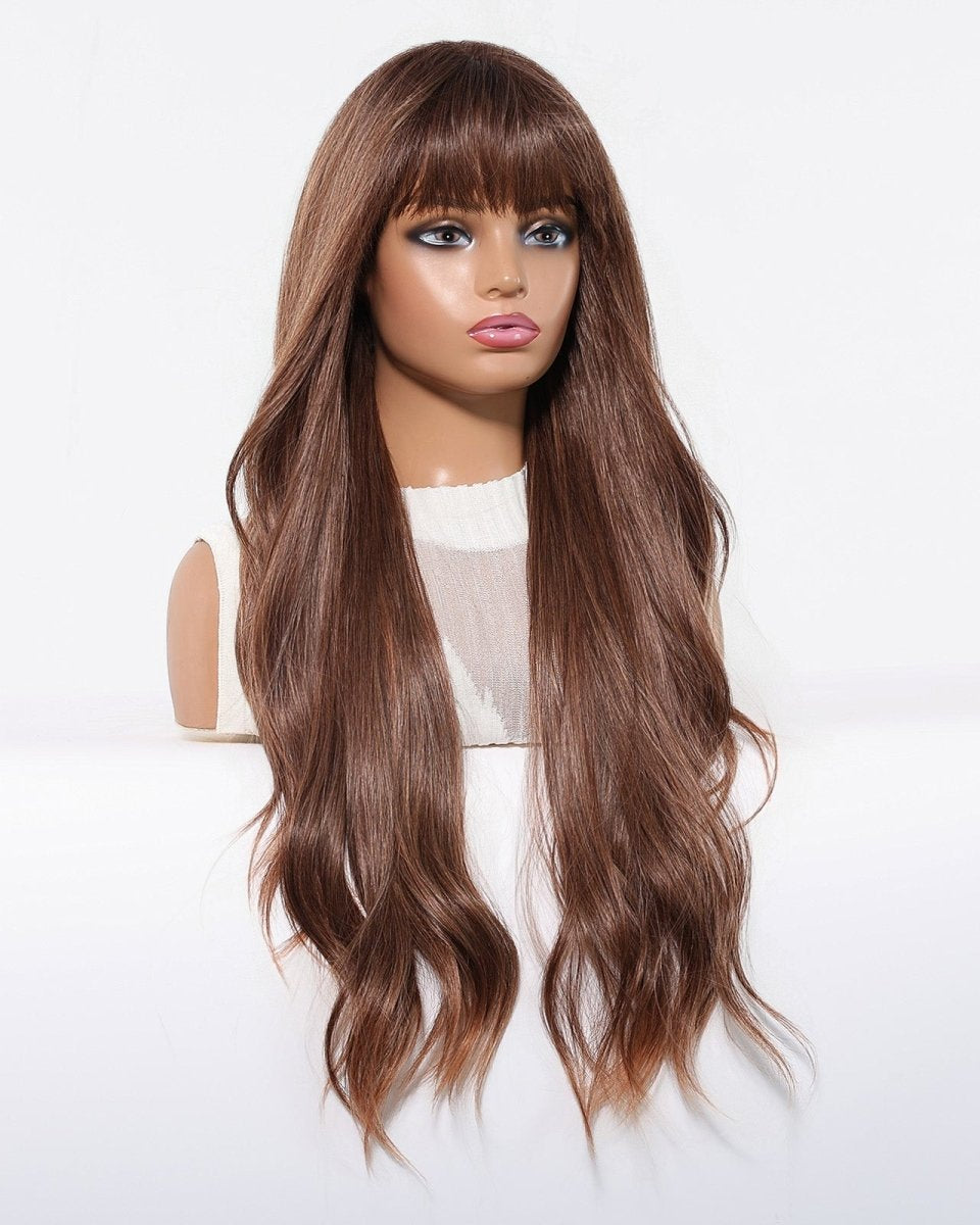 Long Wavy Chestnut Brown Wig - MARKETPLACE - Milk & Honey Wigs