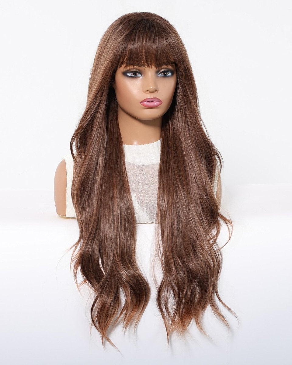 Long Wavy Chestnut Brown Wig - MARKETPLACE - Milk & Honey Wigs
