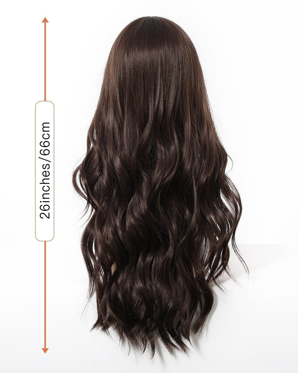 Long Wavy Dark Brown Wig - MARKETPLACE - Milk & Honey Wigs