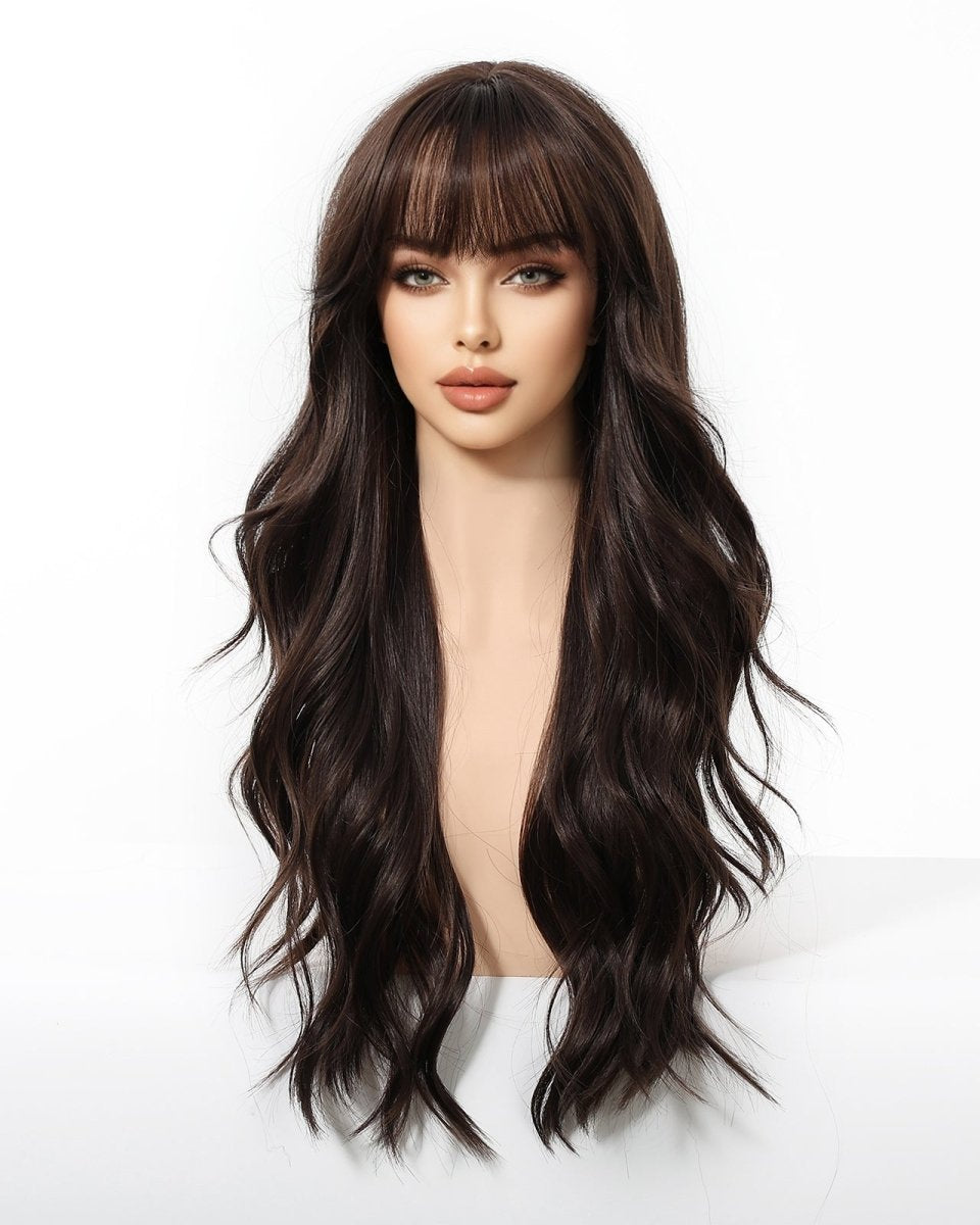 Long Wavy Dark Brown Wig - MARKETPLACE - Milk & Honey Wigs