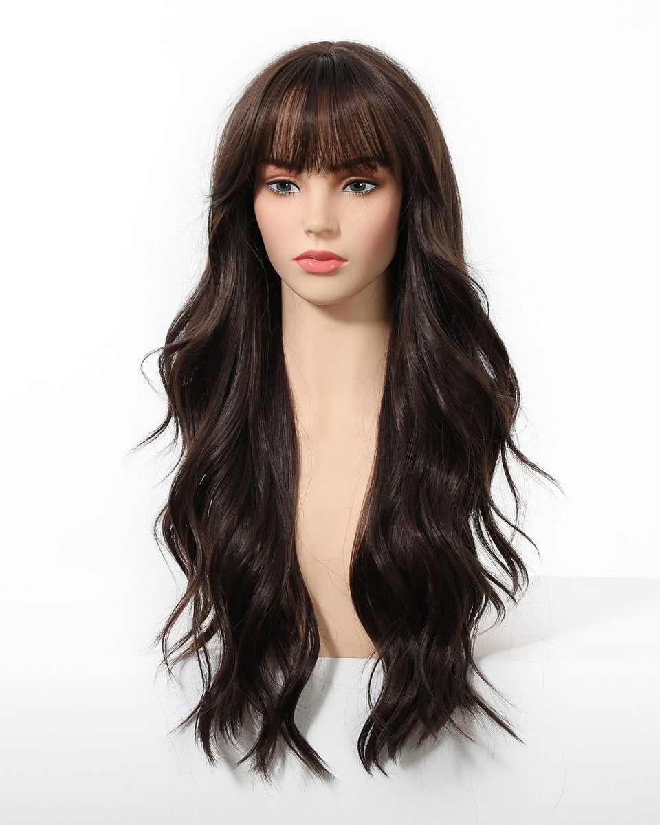 Long Wavy Dark Brown Wig - MARKETPLACE - Milk & Honey Wigs
