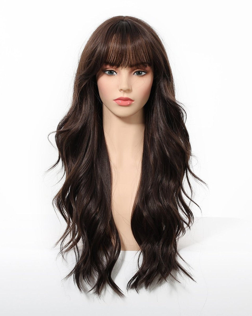 Long Wavy Dark Brown Wig - MARKETPLACE - Milk & Honey Wigs