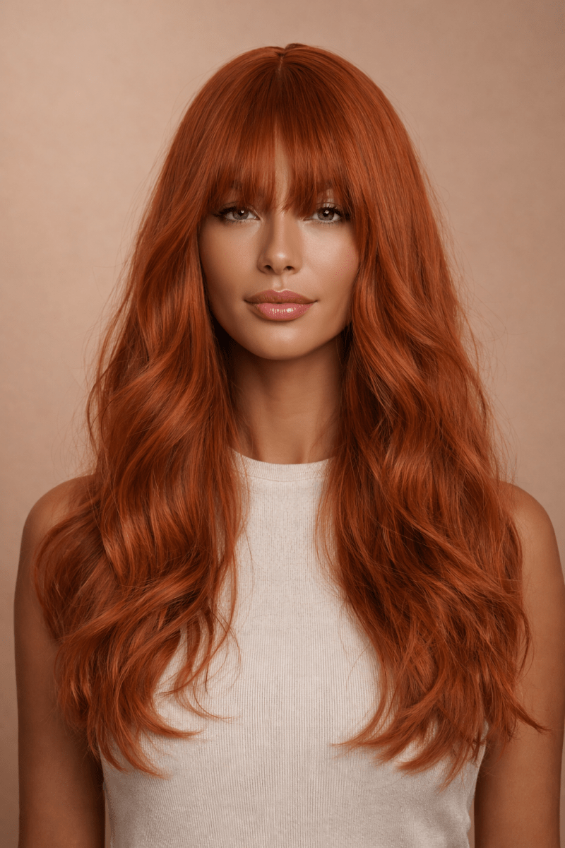 LUCA - Auburn - Fringe Wig - Milk & Honey Wigs