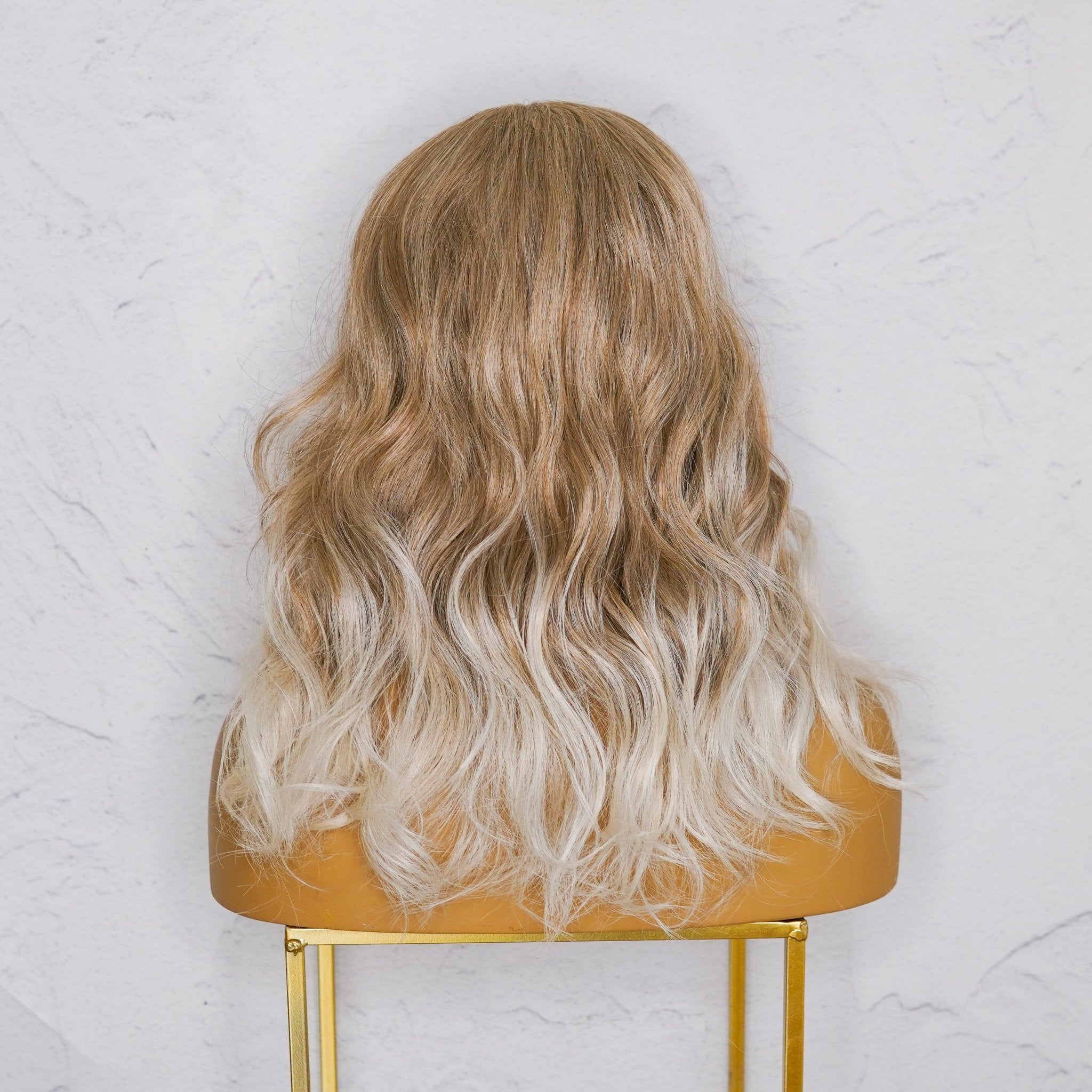 LUCY - Frosted Blonde - Lace Front Wig | Blonde, 16 Inch, T-Part Lace Front, Synthetic Hair | Milk & Honey Wigs