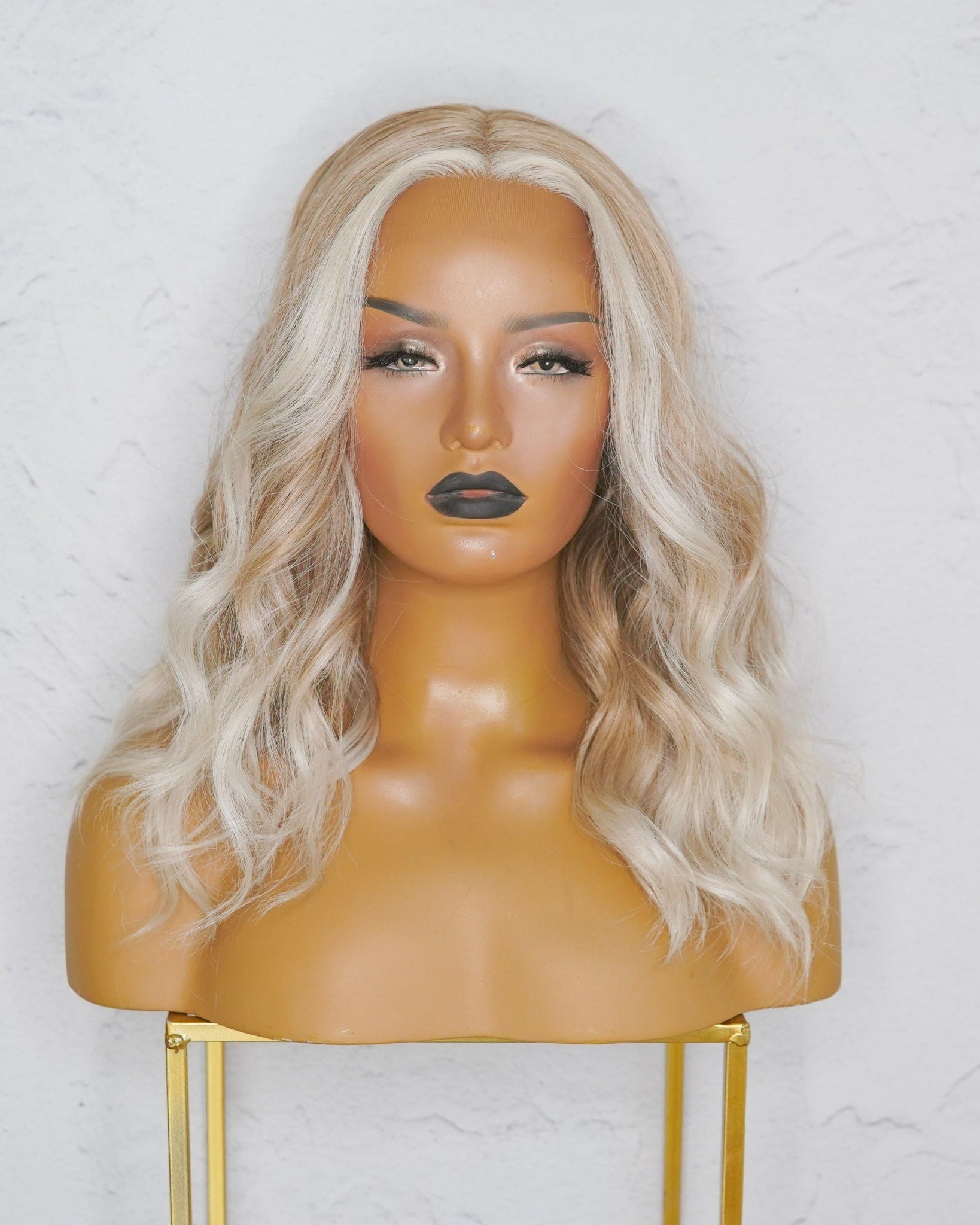 LUCY Frosted Blonde 16" Lace Front Wig - Milk & Honey Wigs