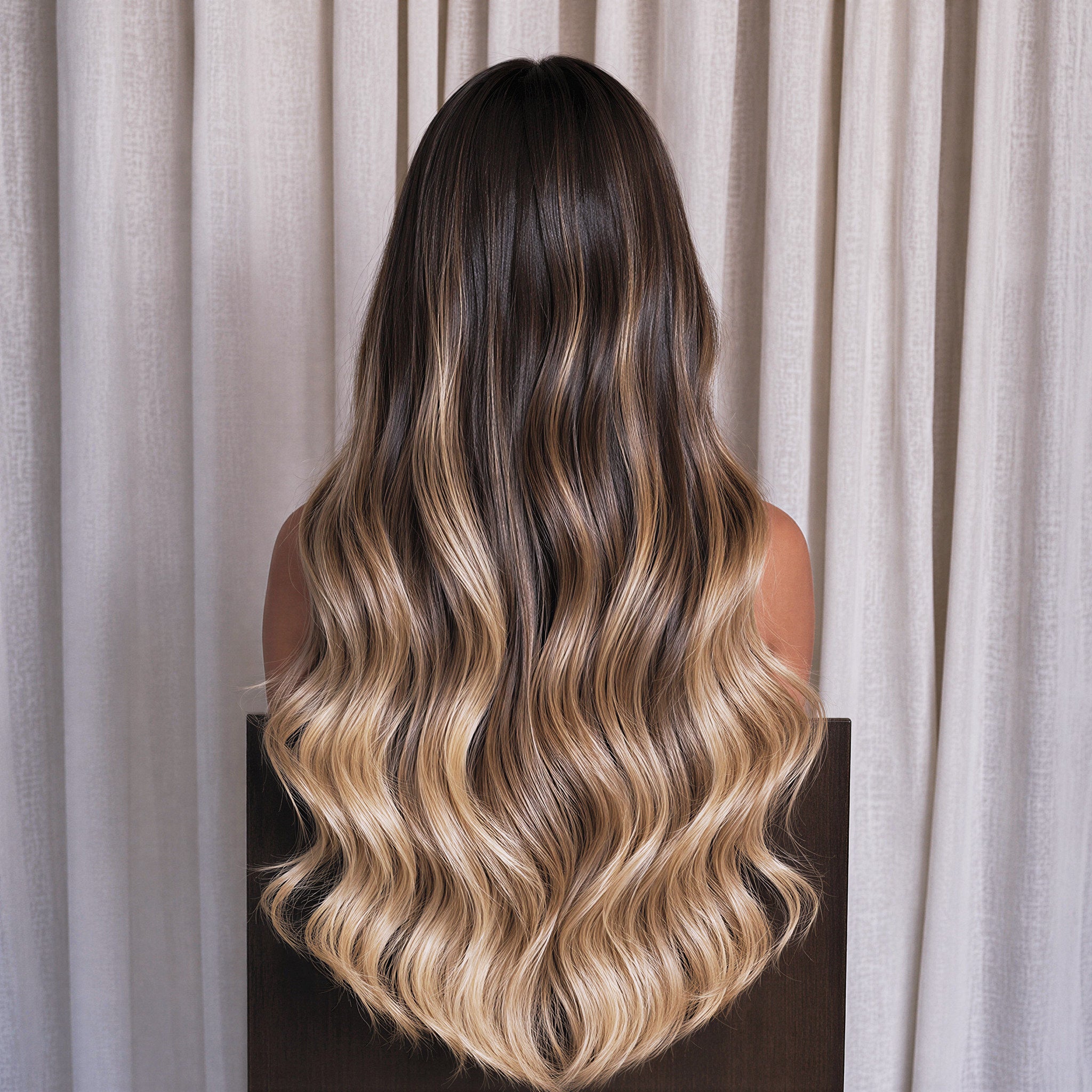 LORELEI 22 INCH - Ombre Brown - Human Hair Wig