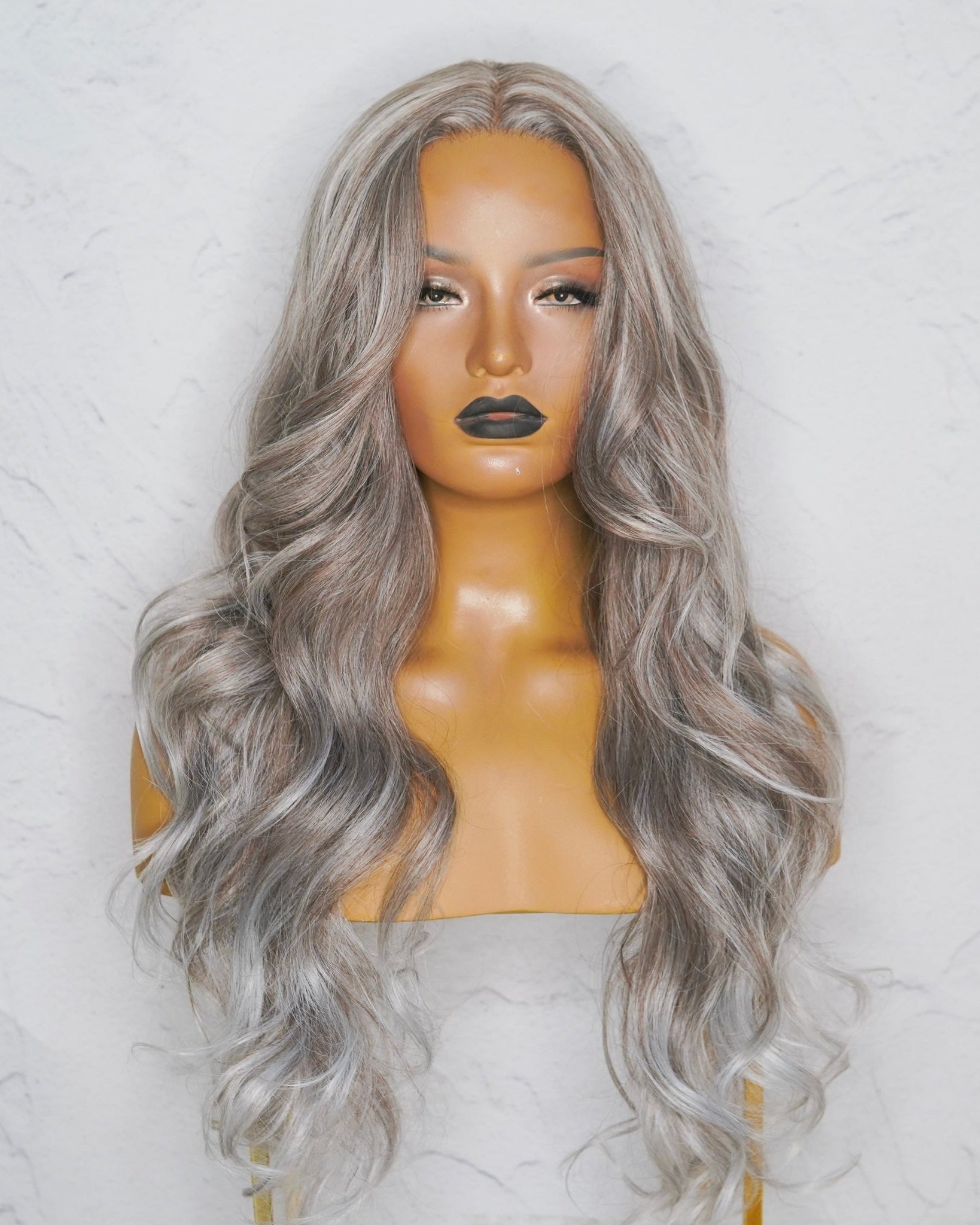 MARINA Ash Grey Lace Front Wig - Milk & Honey Wigs