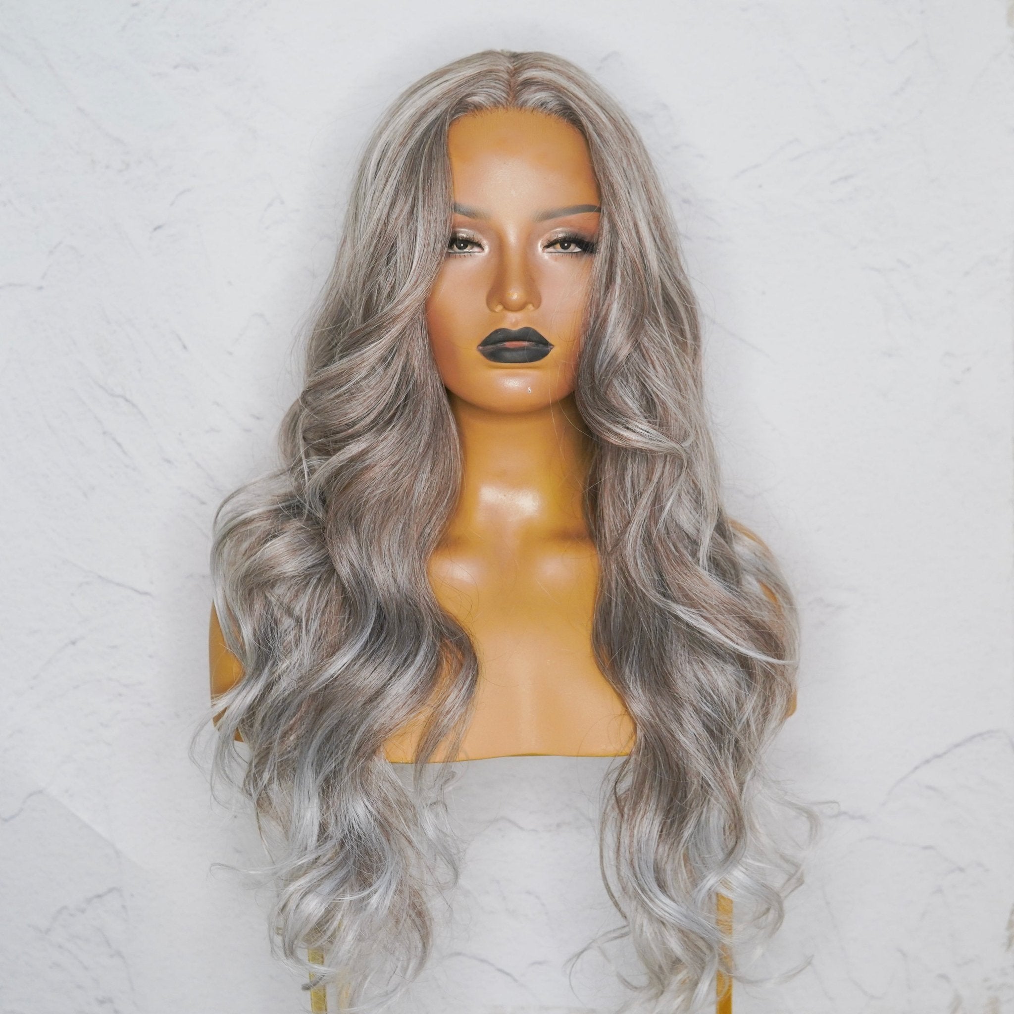 MARINA Ash Grey Lace Front Wig - Milk & Honey Wigs