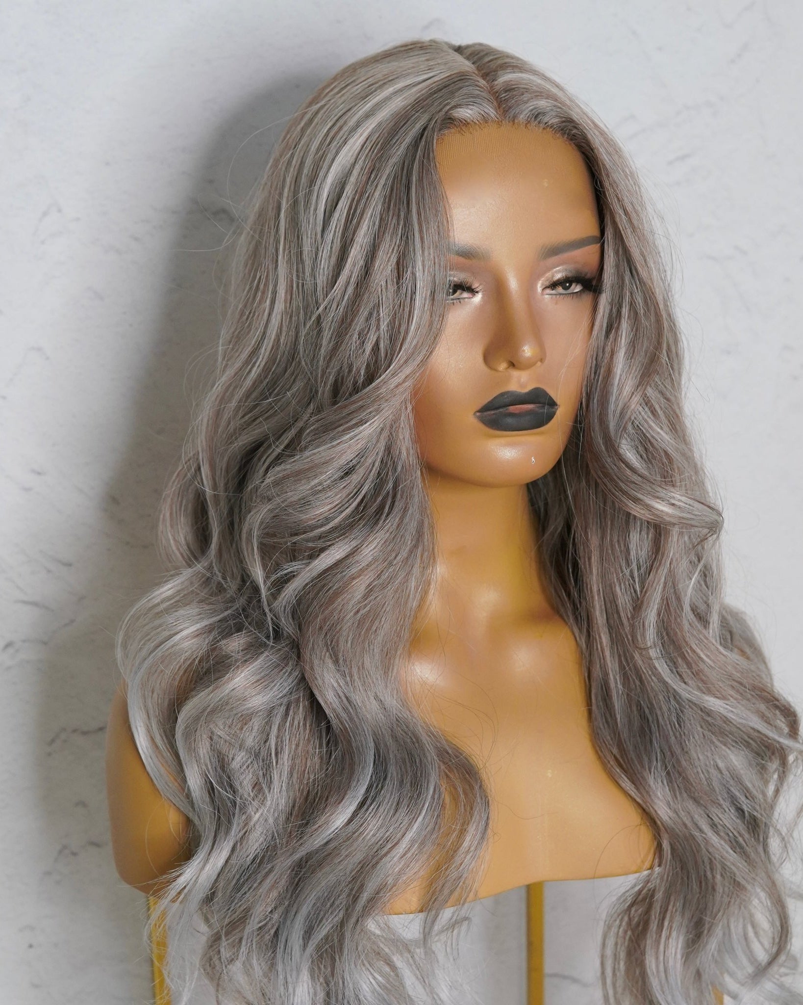 MARINA Ash Grey Lace Front Wig - Milk & Honey Wigs