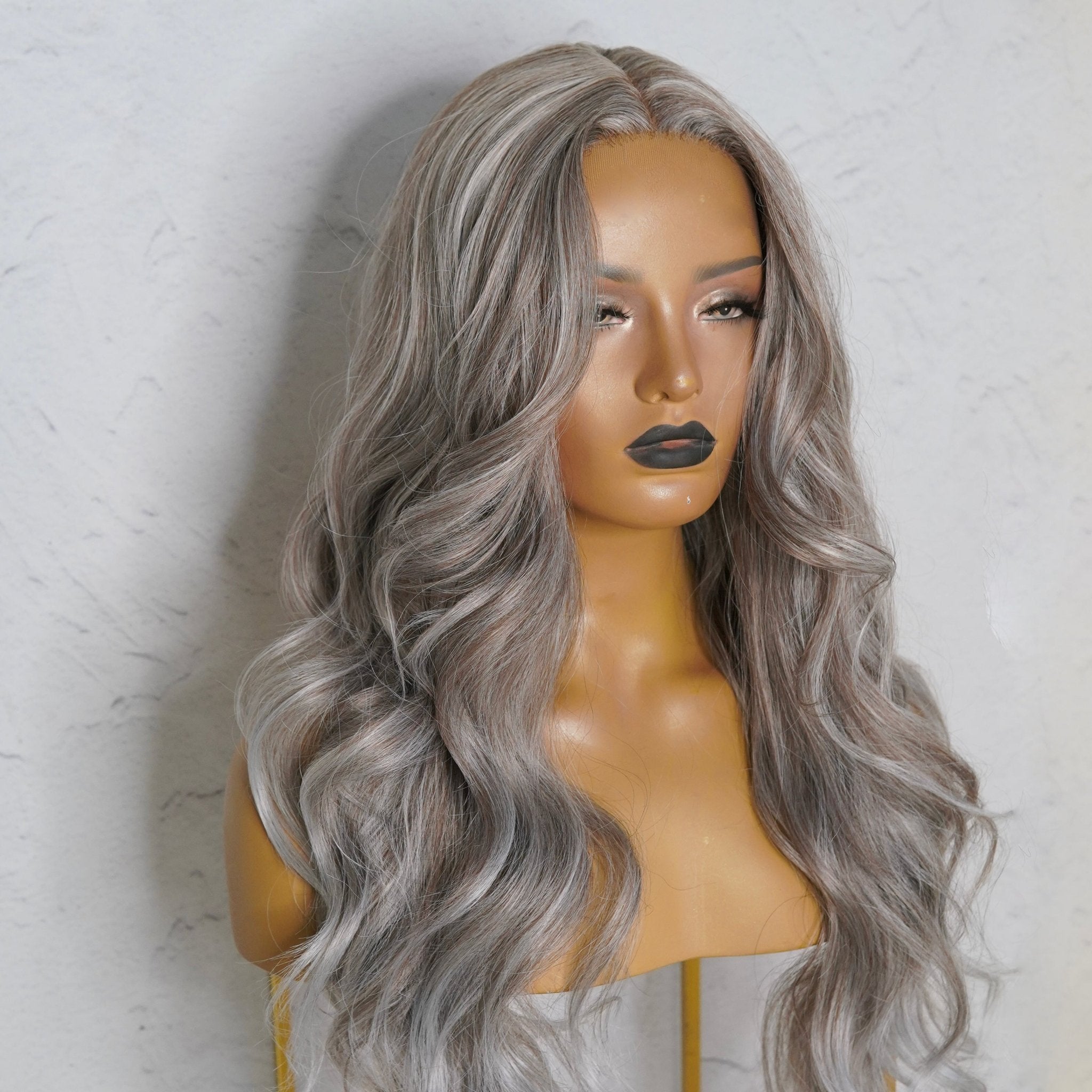 MARINA Ash Grey Lace Front Wig - Milk & Honey Wigs