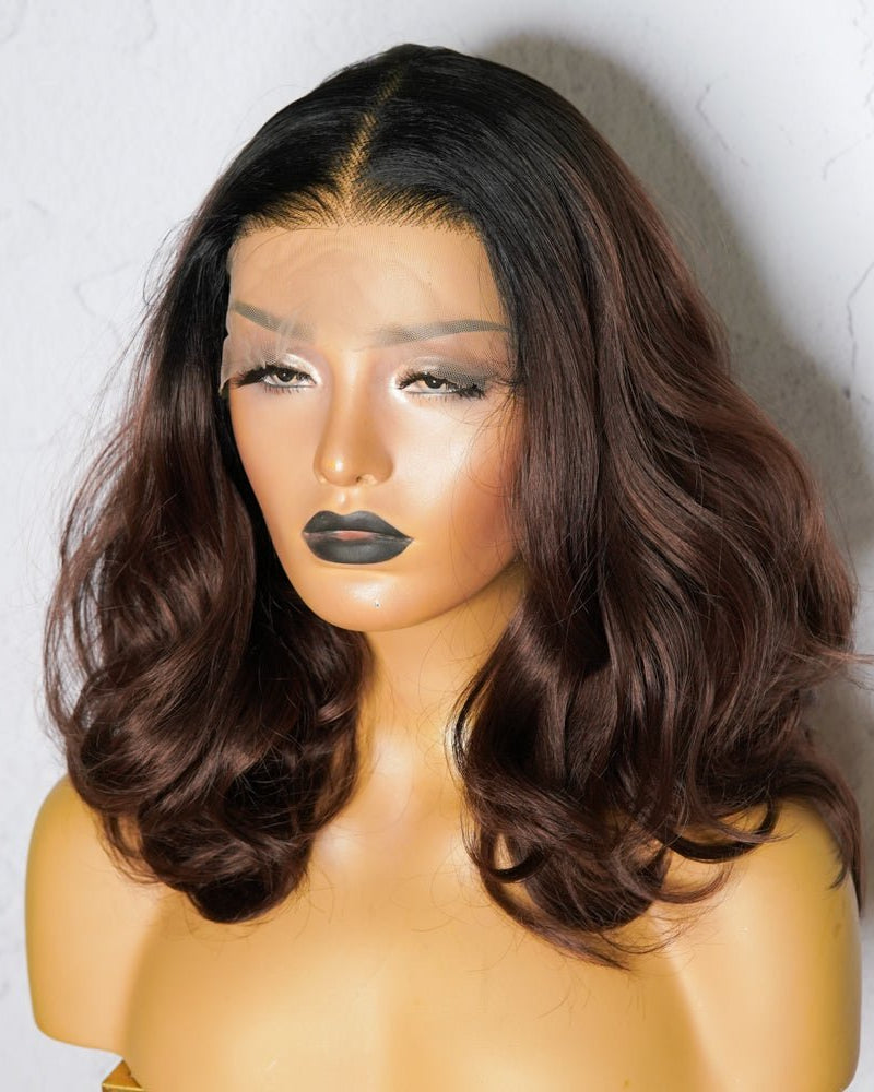 MARY JANE Ombre Brown Lace Front Wig - Milk & Honey Wigs
