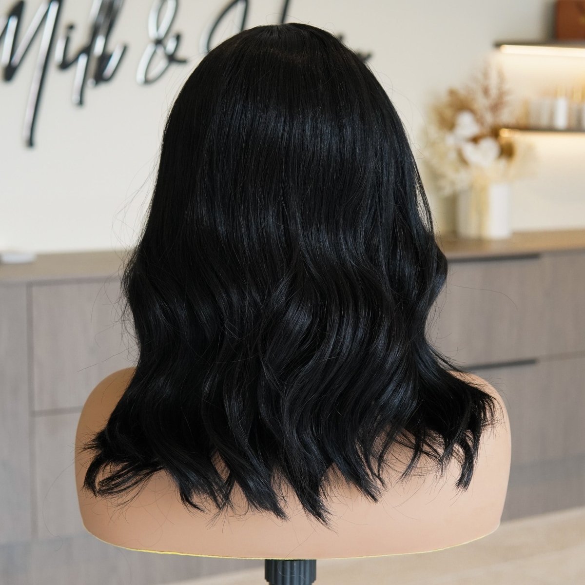 MELISSA Natural Black Lace Front Wig - Milk & Honey Wigs