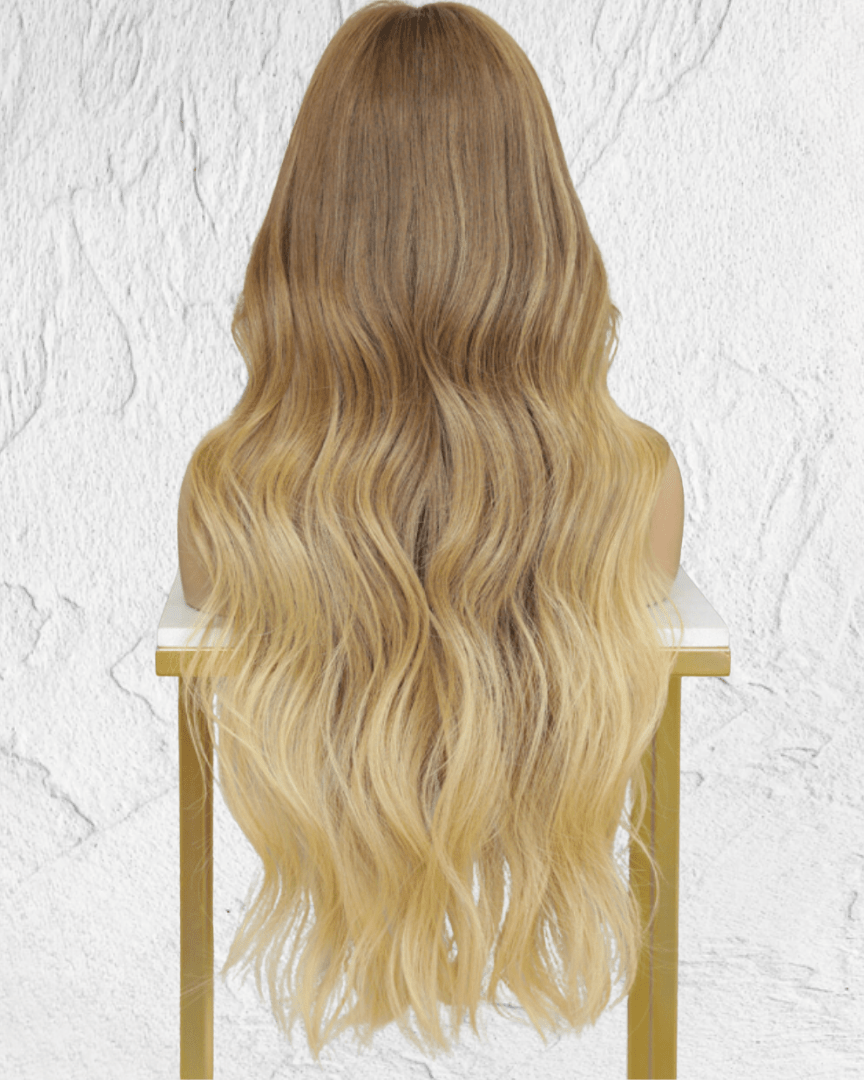 Mixed Blonde Ombre Human Hair Lace Front Wig - Milk & Honey Wigs