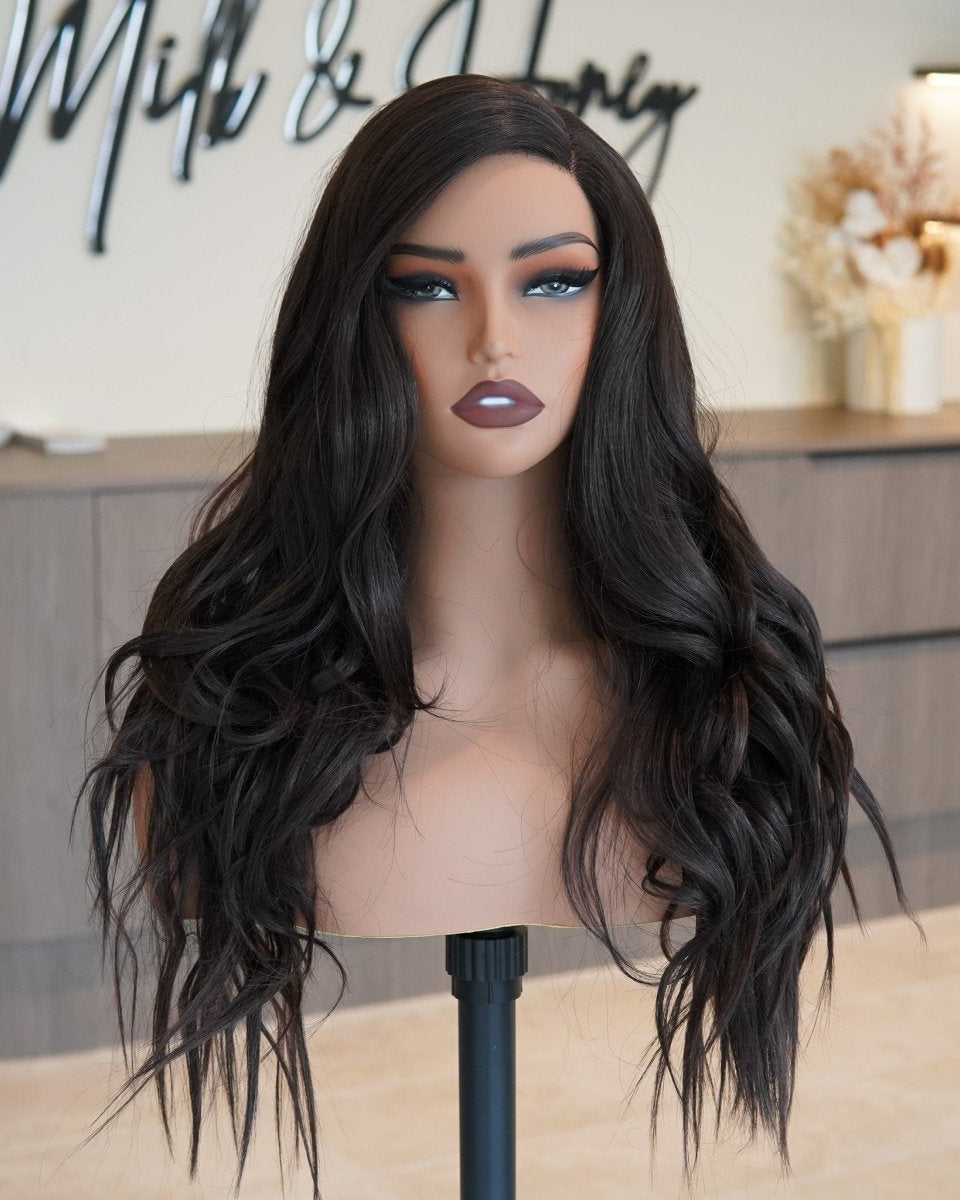 MONTE Dark Brown Lace Front Wig - Milk & Honey Wigs