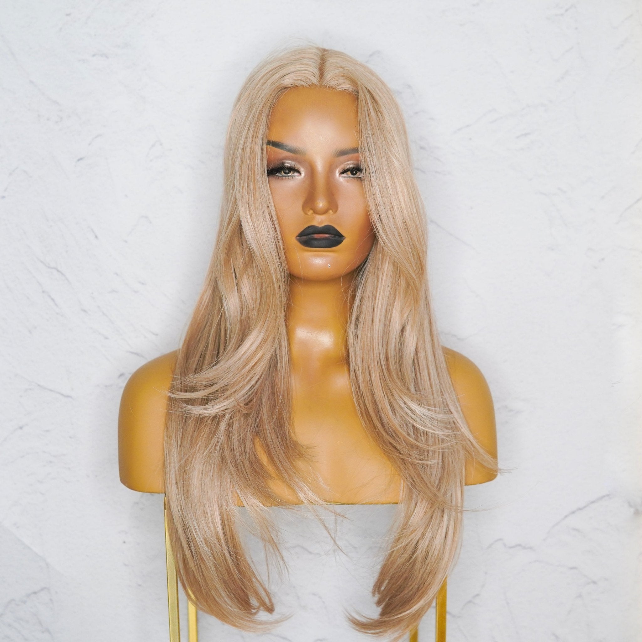 NATALIA - Beach Blonde - Lace Front Wig | Blonde, 24 Inch, T-Part Lace Front, Synthetic Hair | Milk & Honey Wigs