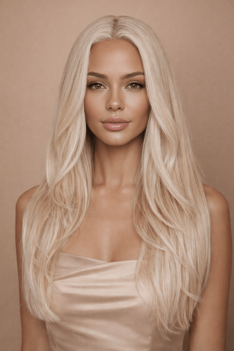 NATALIA - Frosted Blonde - Lace Front Wig - Milk & Honey Wigs