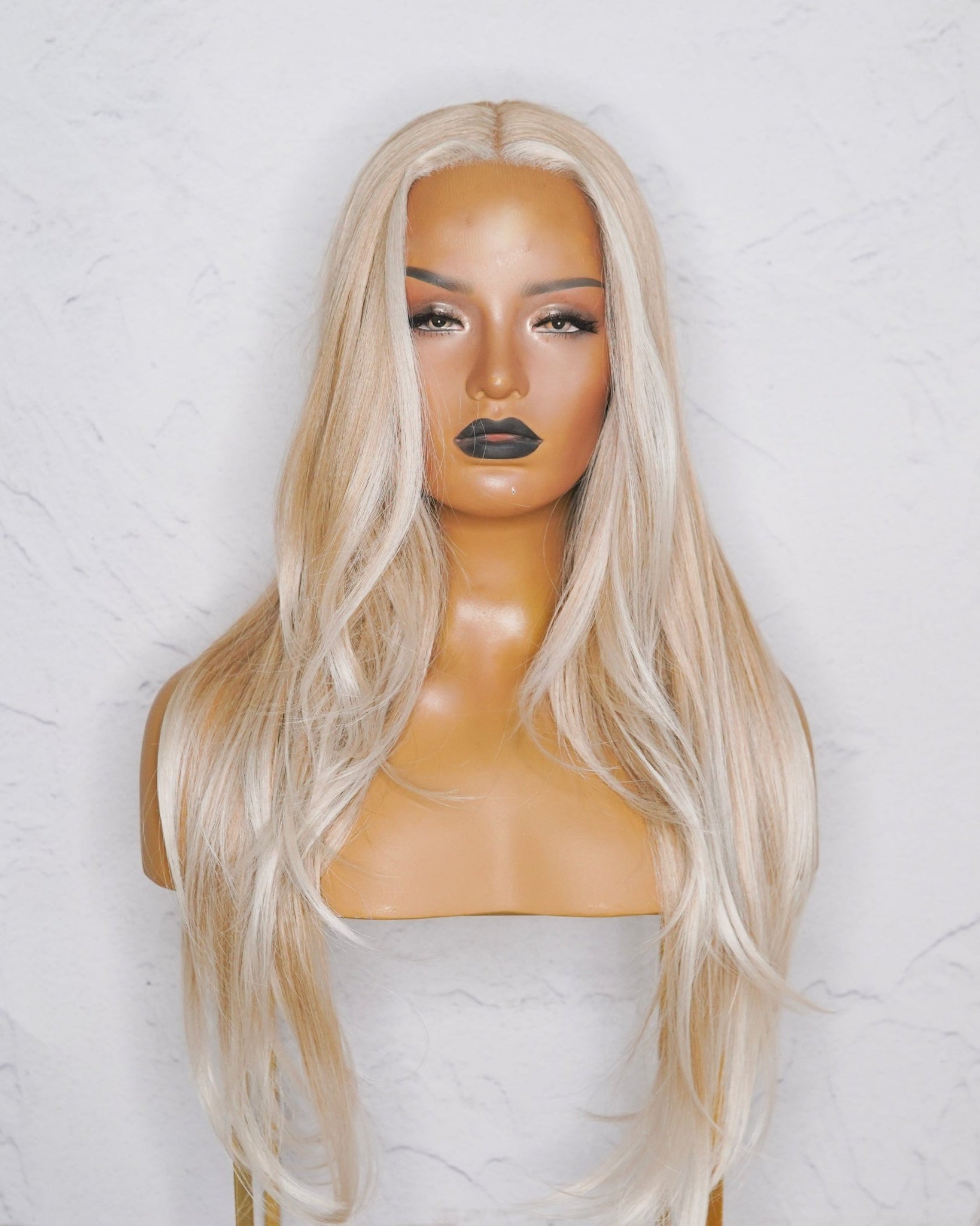 NATALIA Frosted Blonde Lace Front Wig - Milk & Honey Wigs
