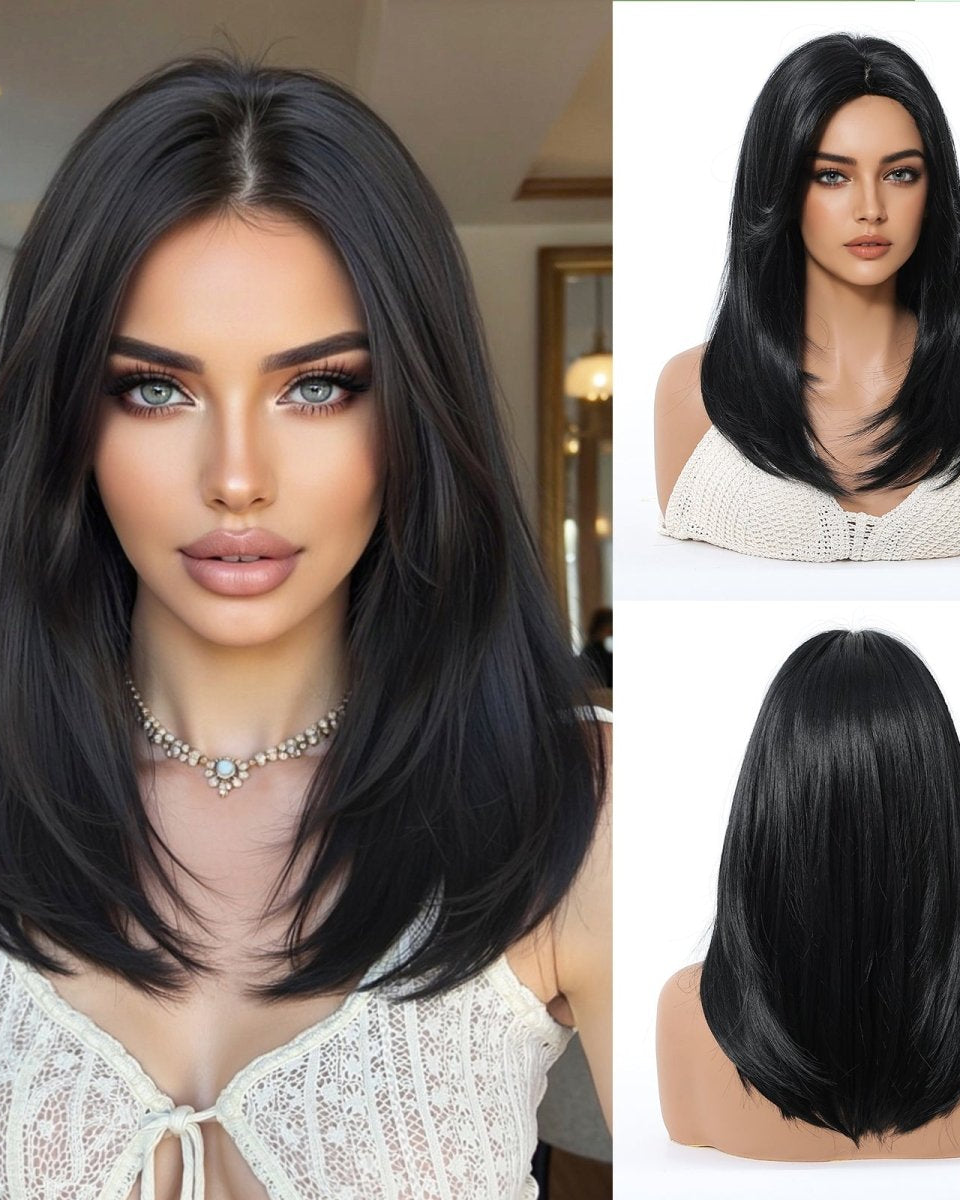 Natural Black Wig with Layers - MARKETPLACE - Milk & Honey Wigs