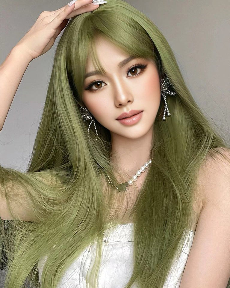 Olive Green Long Wig - MARKETPLACE - Milk & Honey Wigs