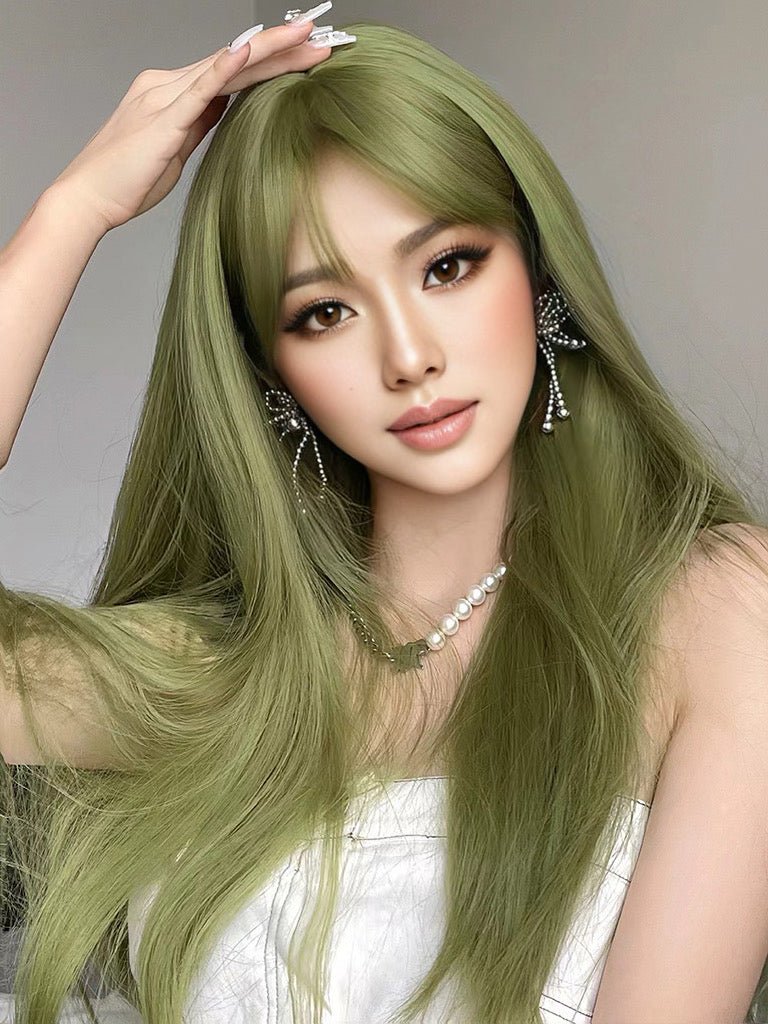 Olive Green Long Wig - MARKETPLACE - Milk & Honey Wigs