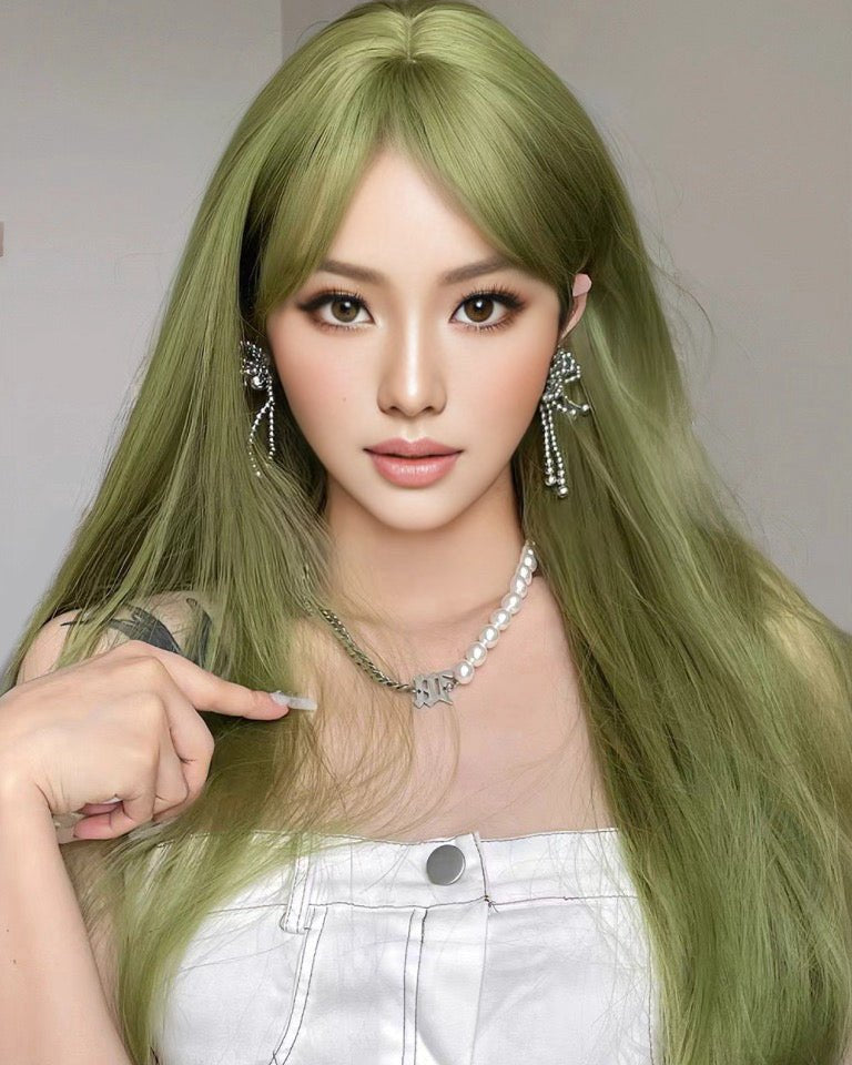 Olive Green Long Wig - MARKETPLACE - Milk & Honey Wigs
