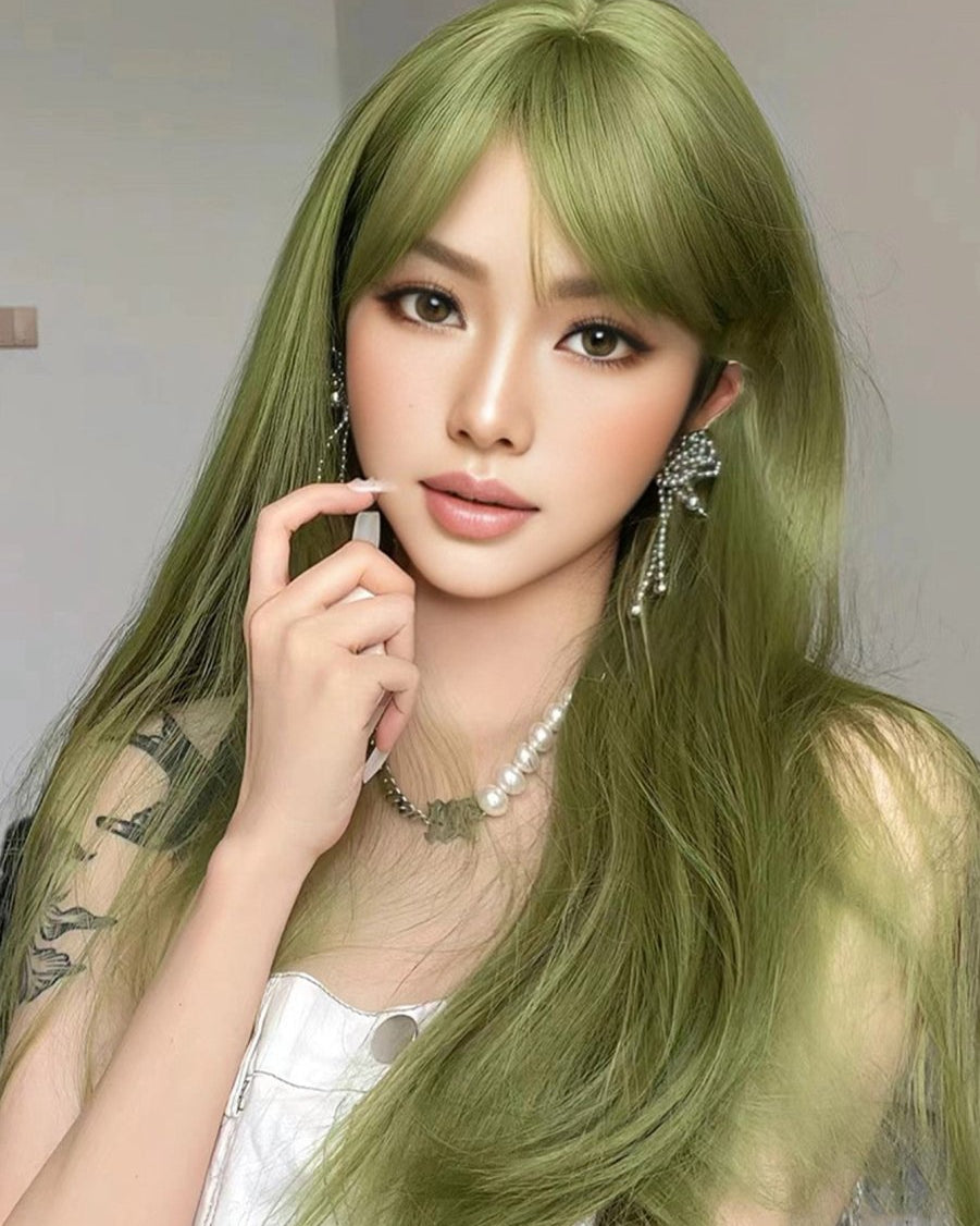 Olive Green Long Wig - MARKETPLACE - Milk & Honey Wigs