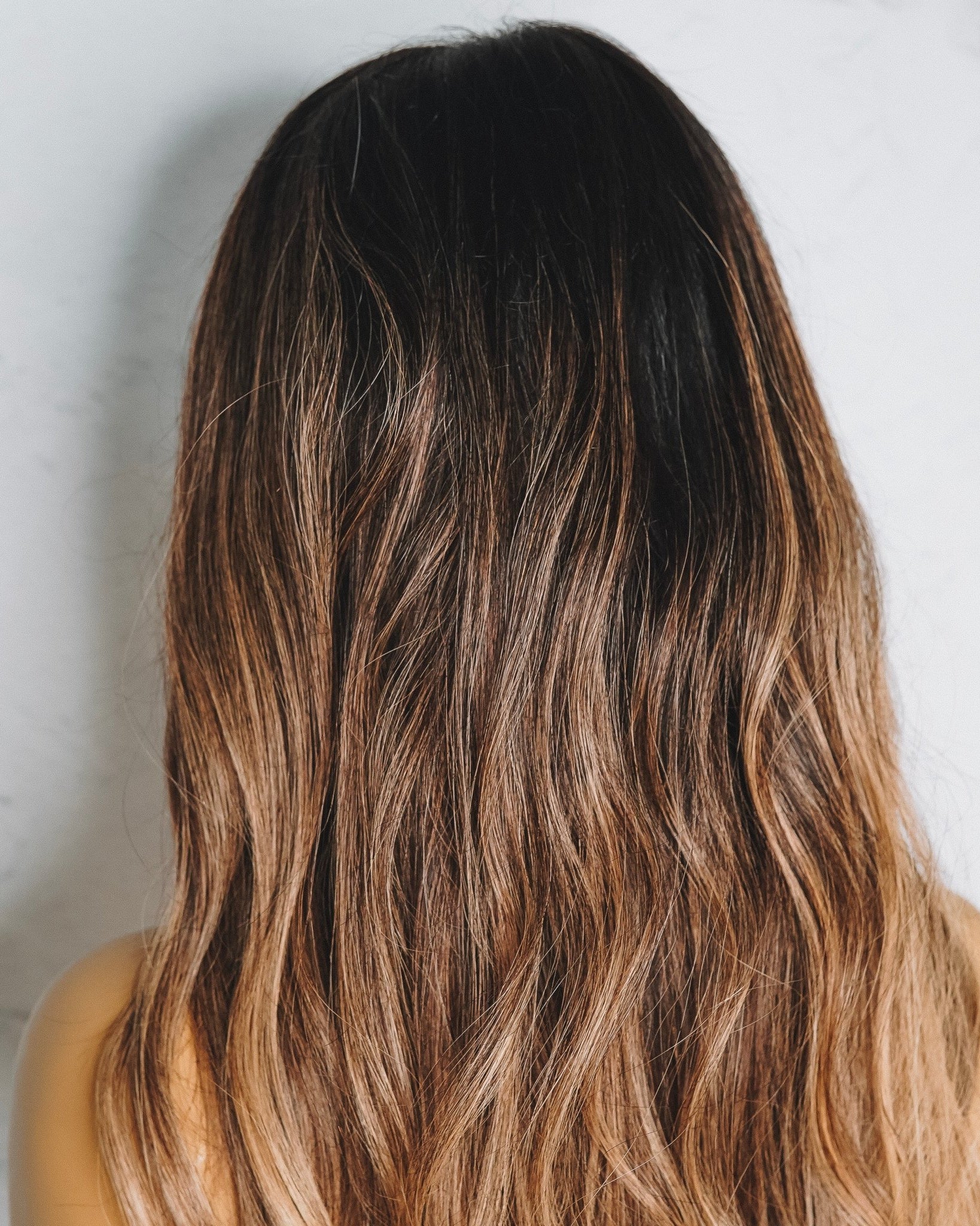 OLIVE Ombre Brown Human Hair Lace Front Wig - Milk & Honey Wigs