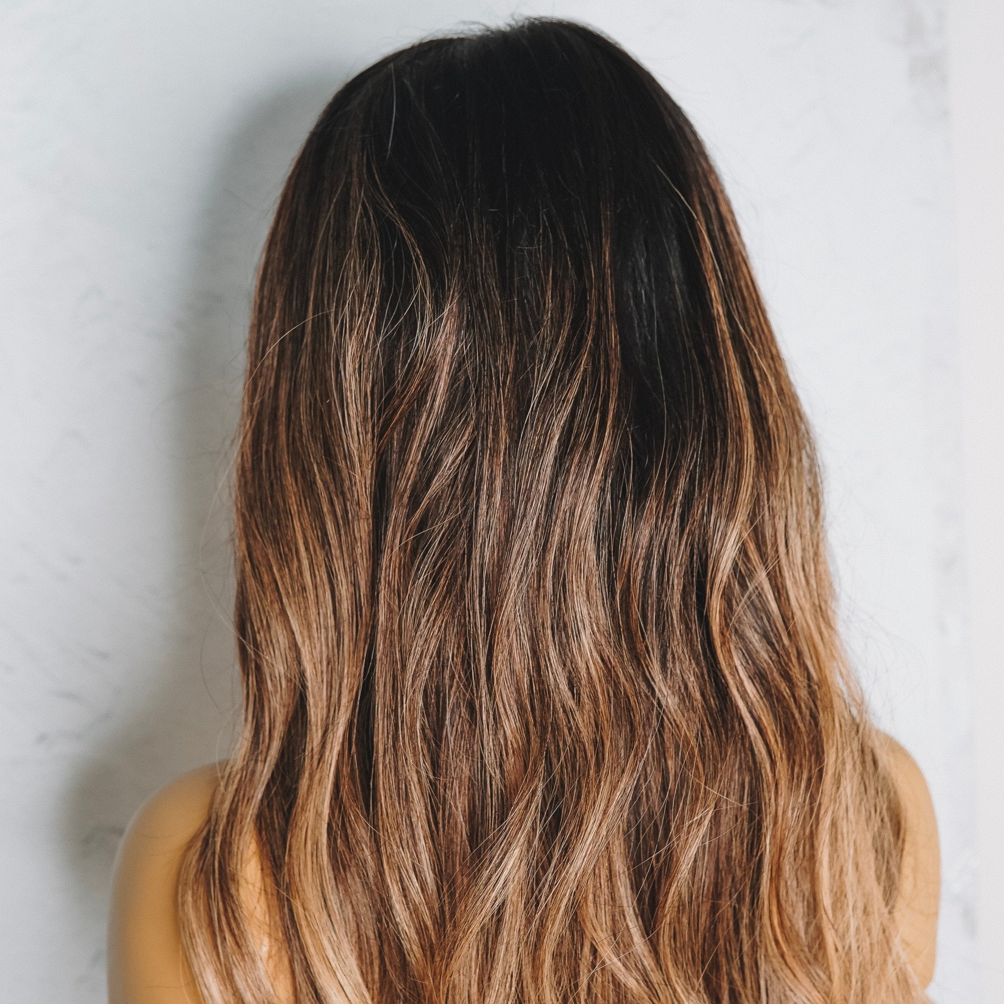 OLIVE Ombre Brown Human Hair Lace Front Wig - Milk & Honey Wigs