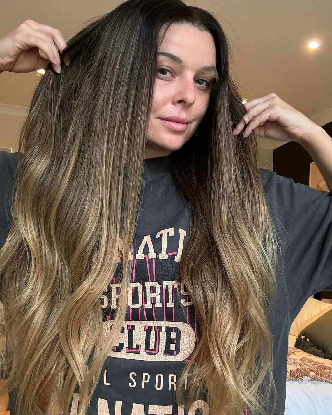OLIVE Ombre Brown Human Hair Lace Front Wig - Milk & Honey Wigs