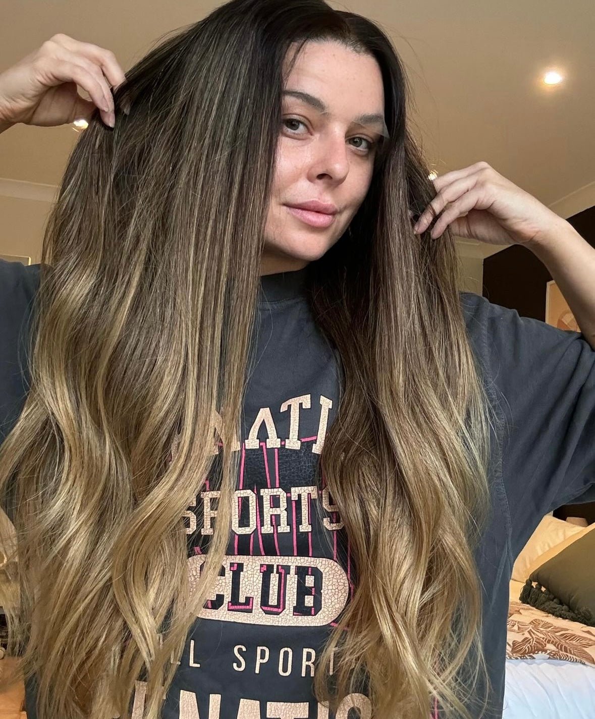 OLIVE Ombre Brown Human Hair Lace Front Wig - Milk & Honey Wigs