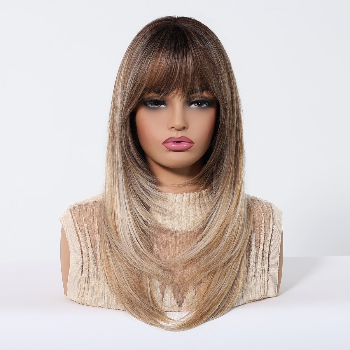 Ombre Brown Fringe Wig - MARKETPLACE - Milk & Honey Wigs