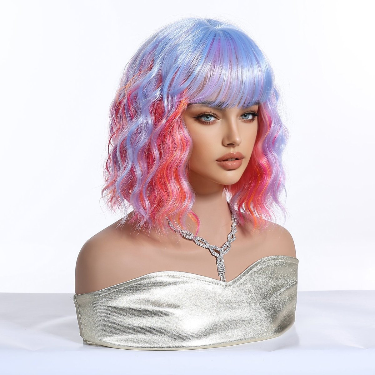 Pastel Rainbow Bob with Fringe Wig - MARKETPLACE - Milk & Honey Wigs