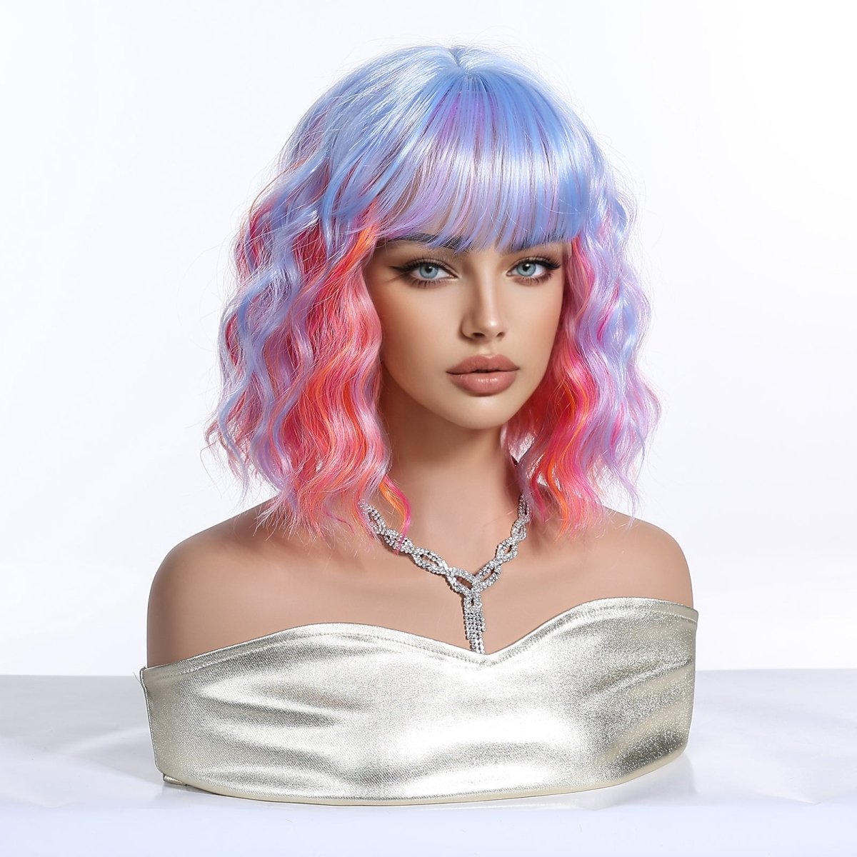 Pastel Rainbow Bob with Fringe Wig - MARKETPLACE - Milk & Honey Wigs