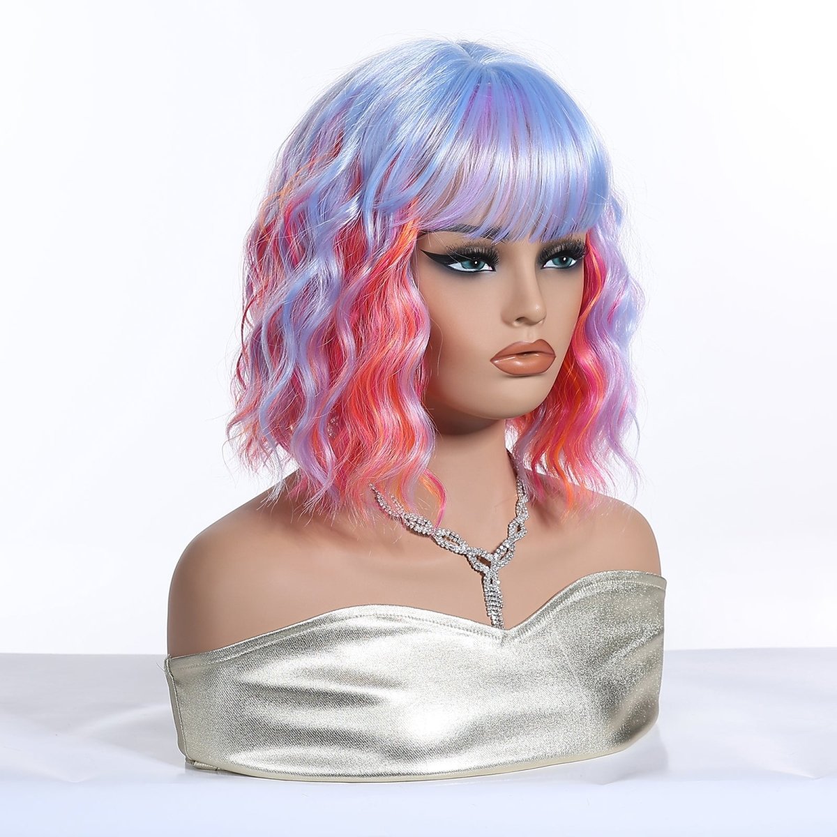 Pastel Rainbow Bob with Fringe Wig - MARKETPLACE - Milk & Honey Wigs