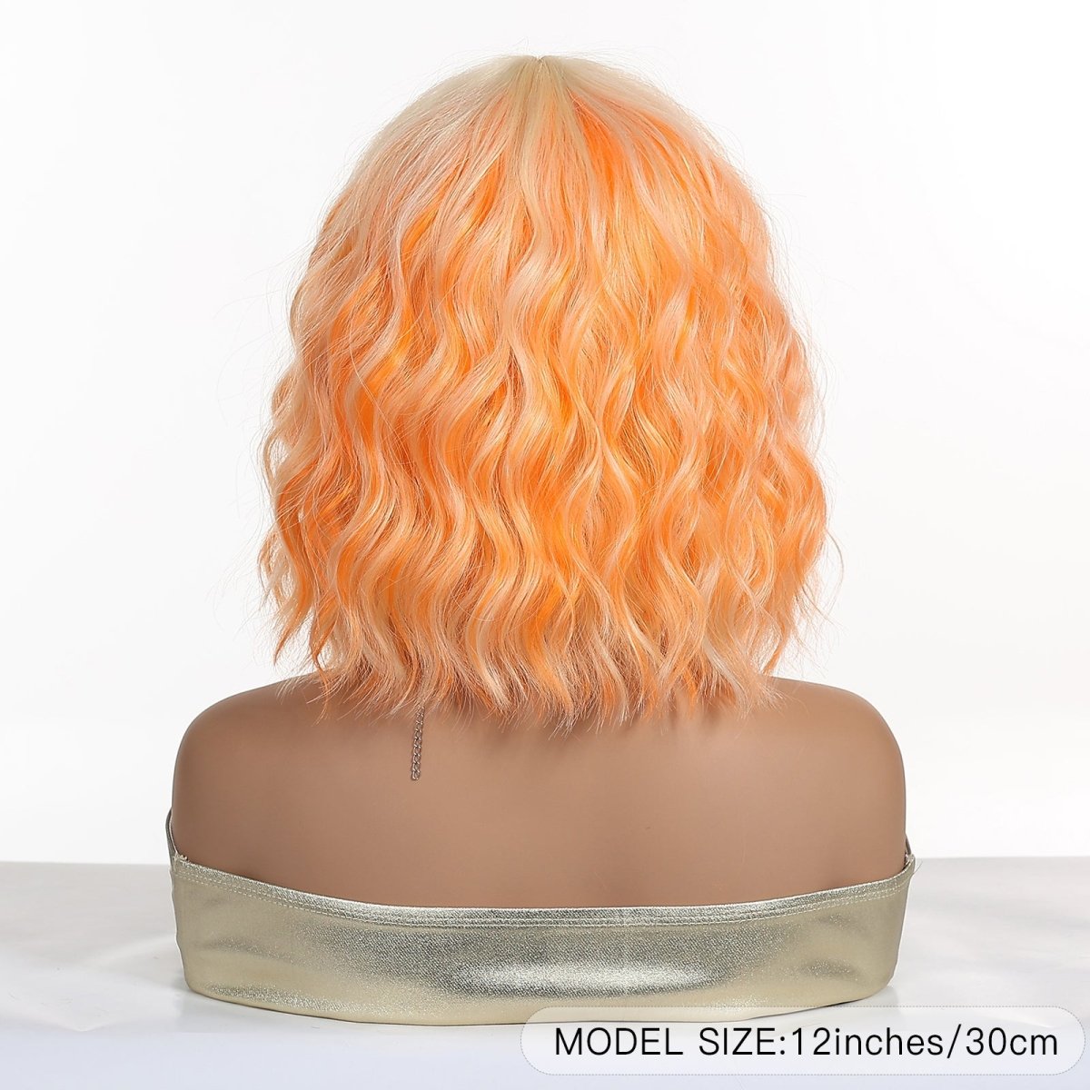 Peach Orange Wavy Bob Wig - MARKETPLACE - Milk & Honey Wigs