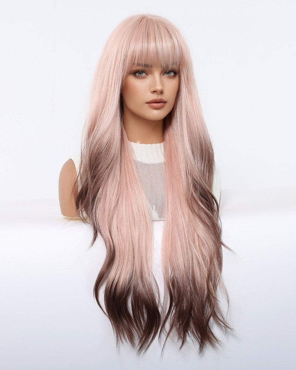 Pink Ombre Long Wavy Wig - MARKETPLACE - Milk & Honey Wigs