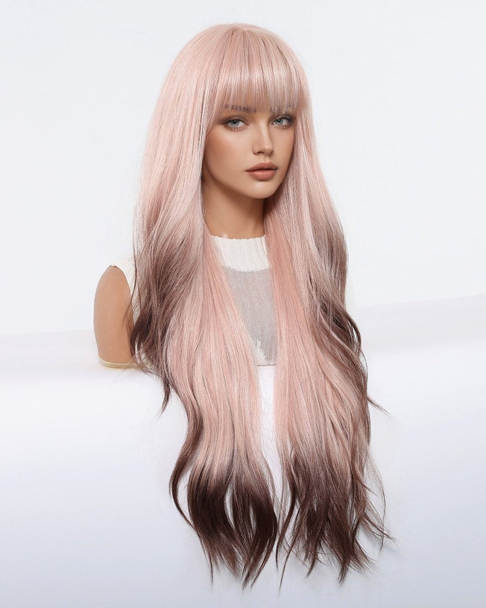 Pink Ombre Long Wavy Wig - MARKETPLACE - Milk & Honey Wigs