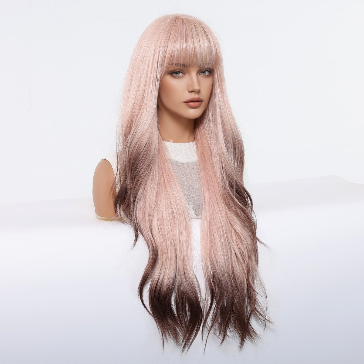 Pink Ombre Long Wavy Wig - MARKETPLACE - Milk & Honey Wigs