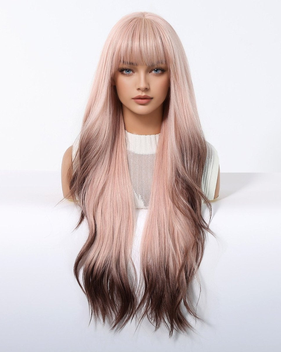 Pink Ombre Long Wavy Wig - MARKETPLACE - Milk & Honey Wigs