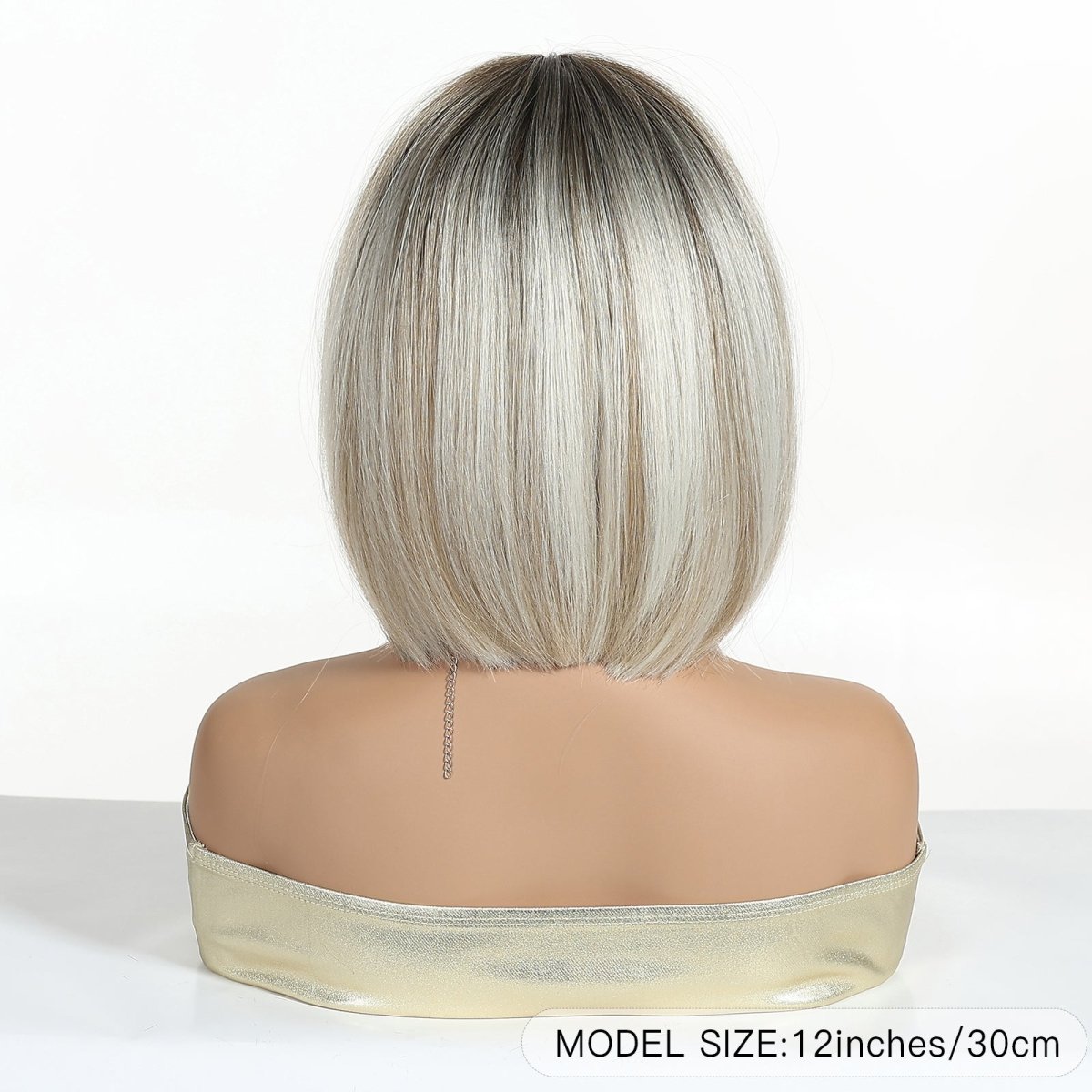 Platinum Blonde Bob Wig with Fringe Wig - MARKETPLACE - Milk & Honey Wigs